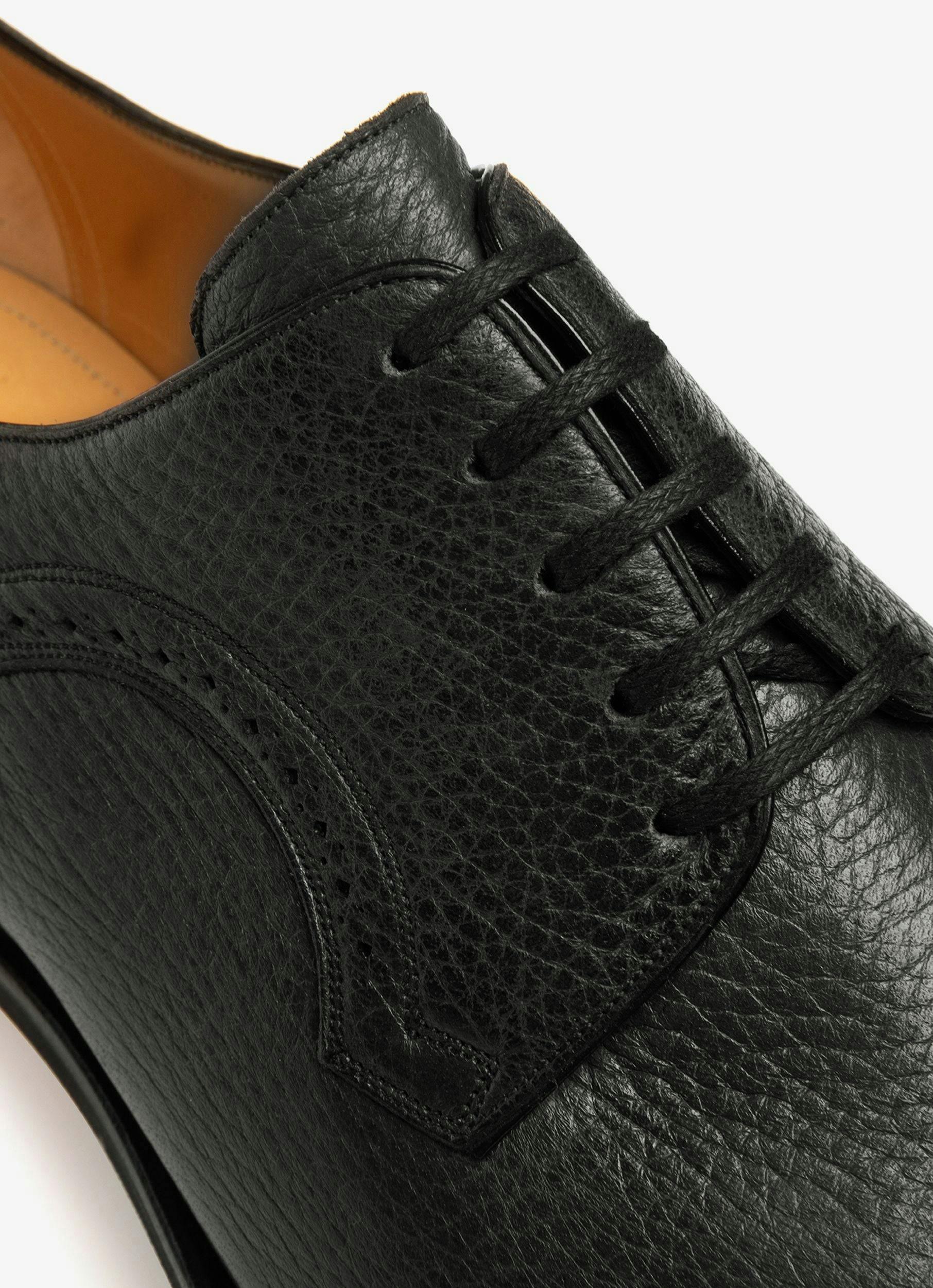 Men's Scribe Novo Derby Shoes In Black Leather | Bally | Still Life Detail