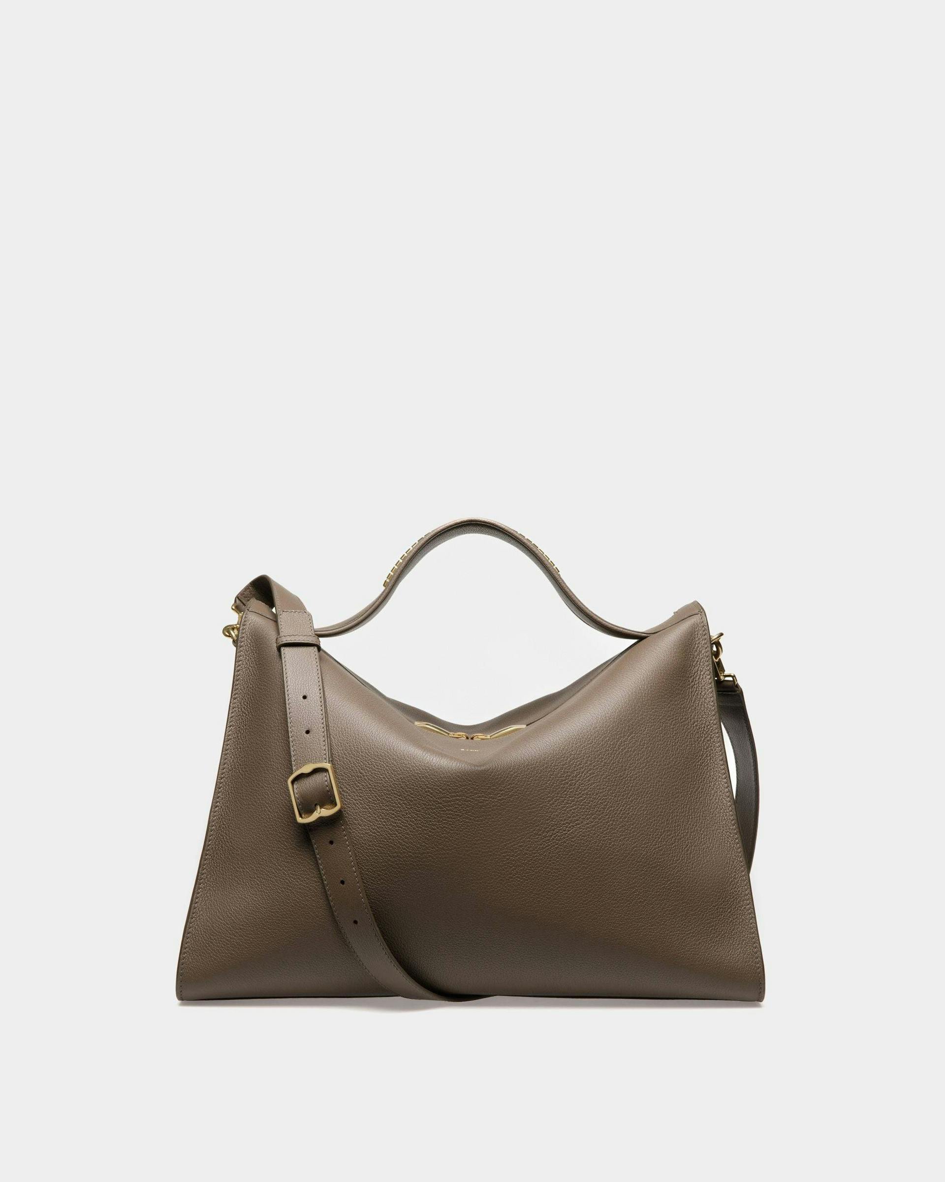 Men's Arkle Soft Tote Bag In Grey Leather | Bally | Still Life Front