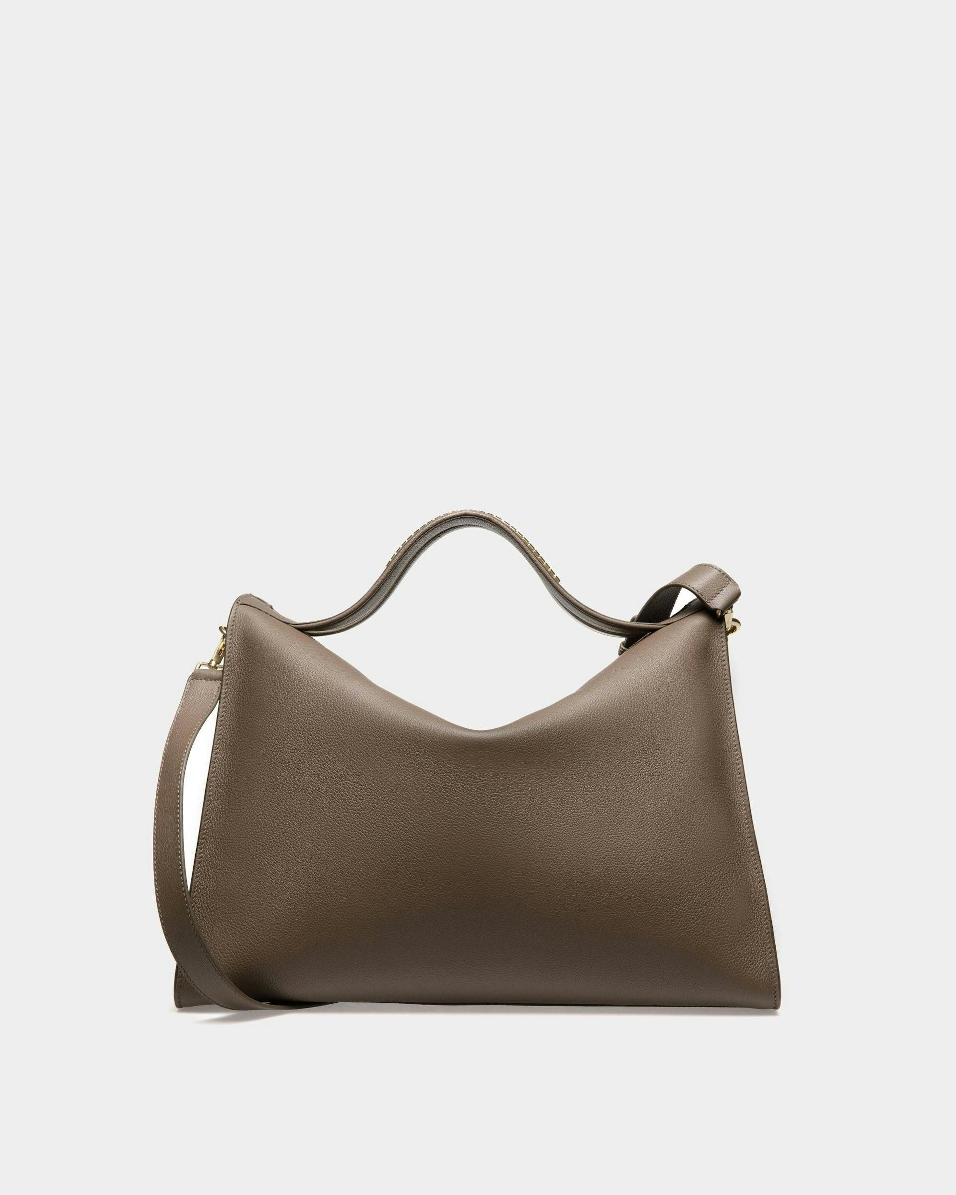 Men's Arkle Soft Tote Bag In Grey Leather | Bally | Still Life Back