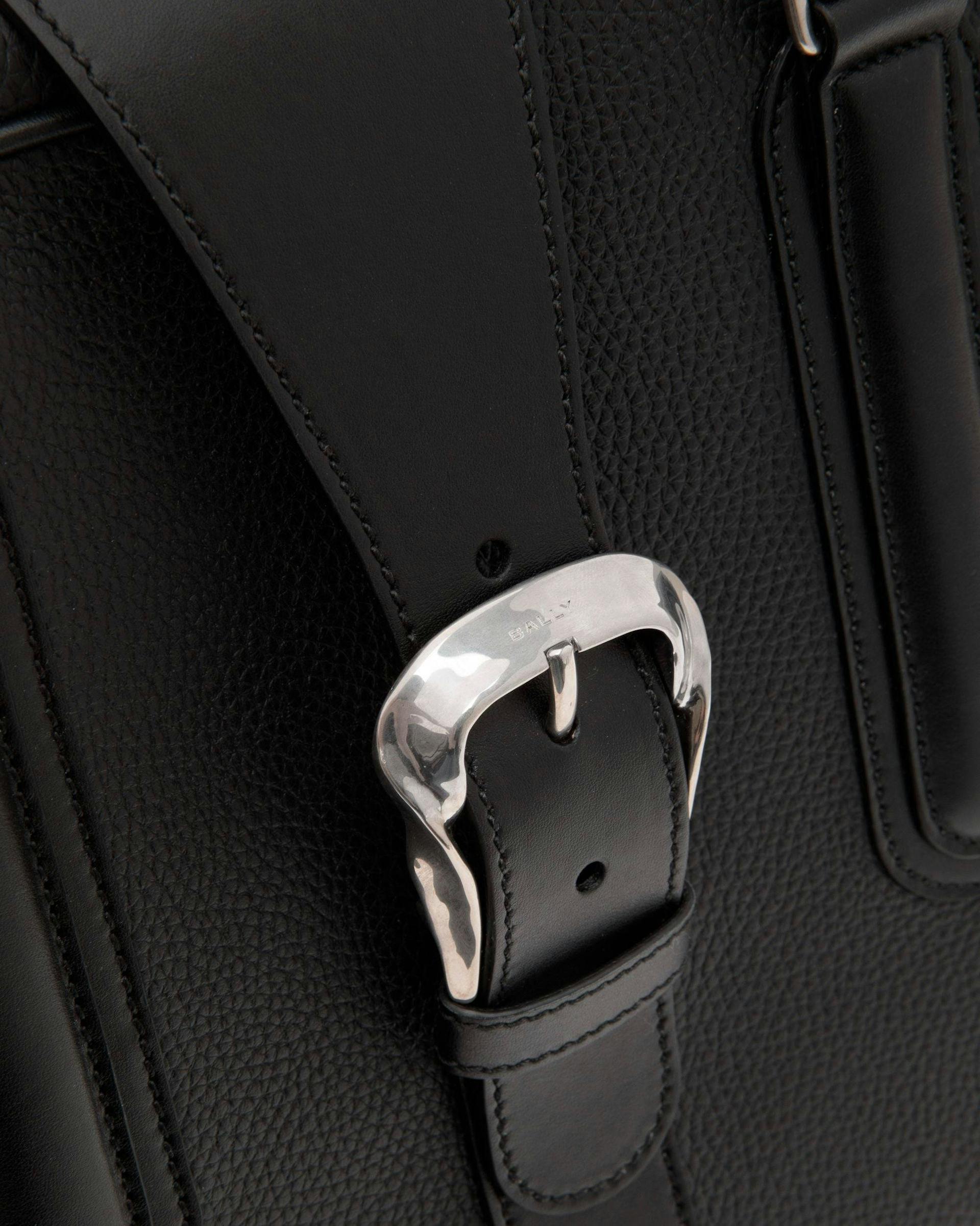 Men's Bowling Bag In Black Leather | Bally | Still Life Detail
