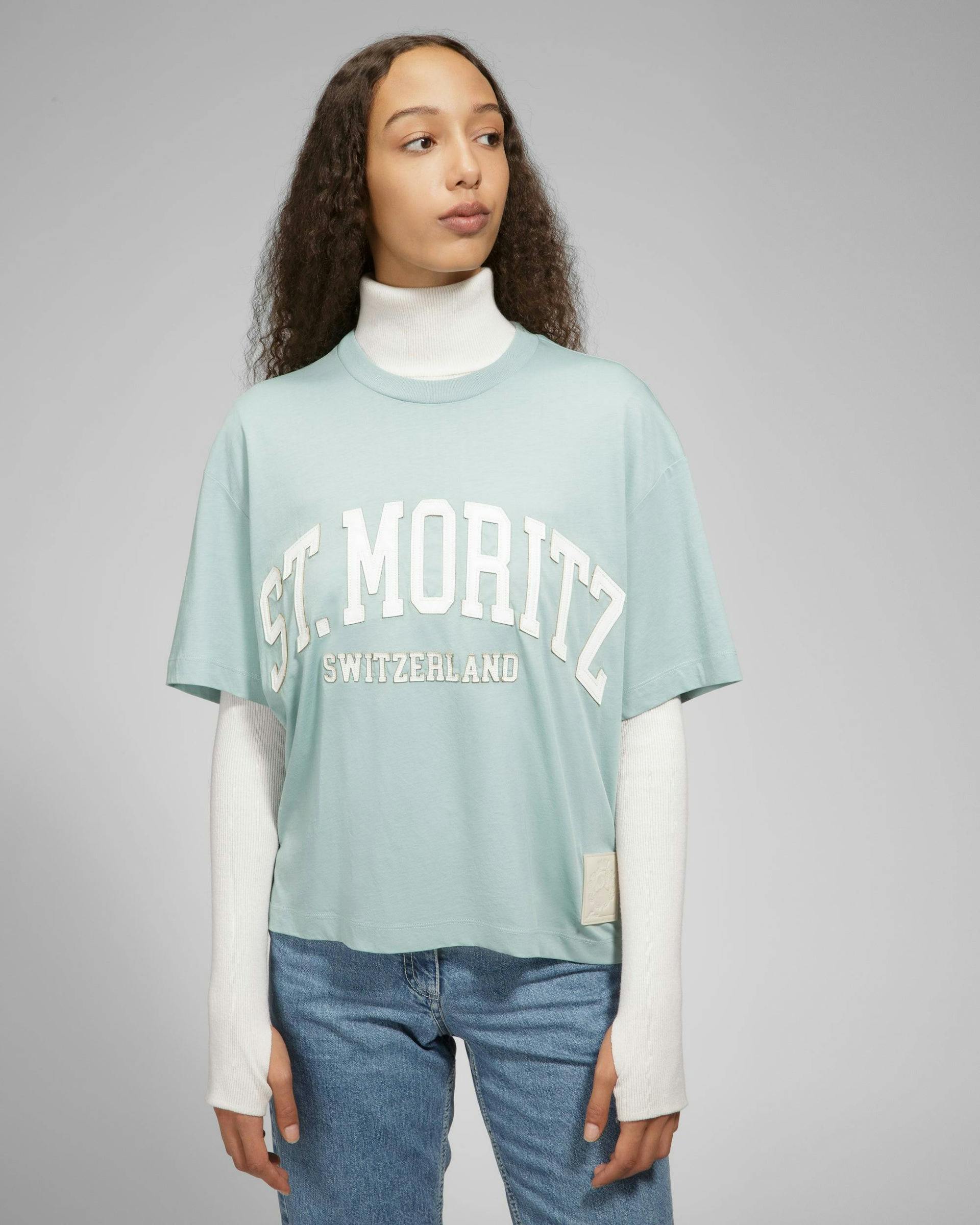 T-Shirt St. Moritz In Cotone Blu           - Bally