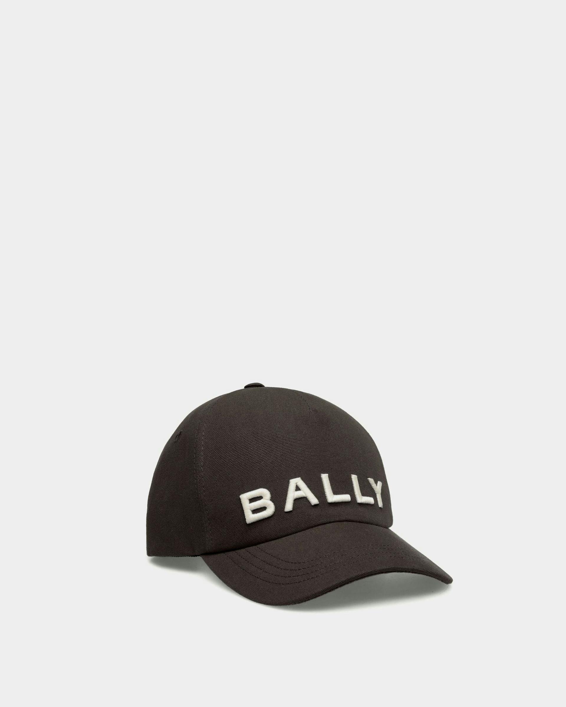 Cappello Da Baseball Con Logo Ricamato In Cotone Nero - Uomo - Bally - 01
