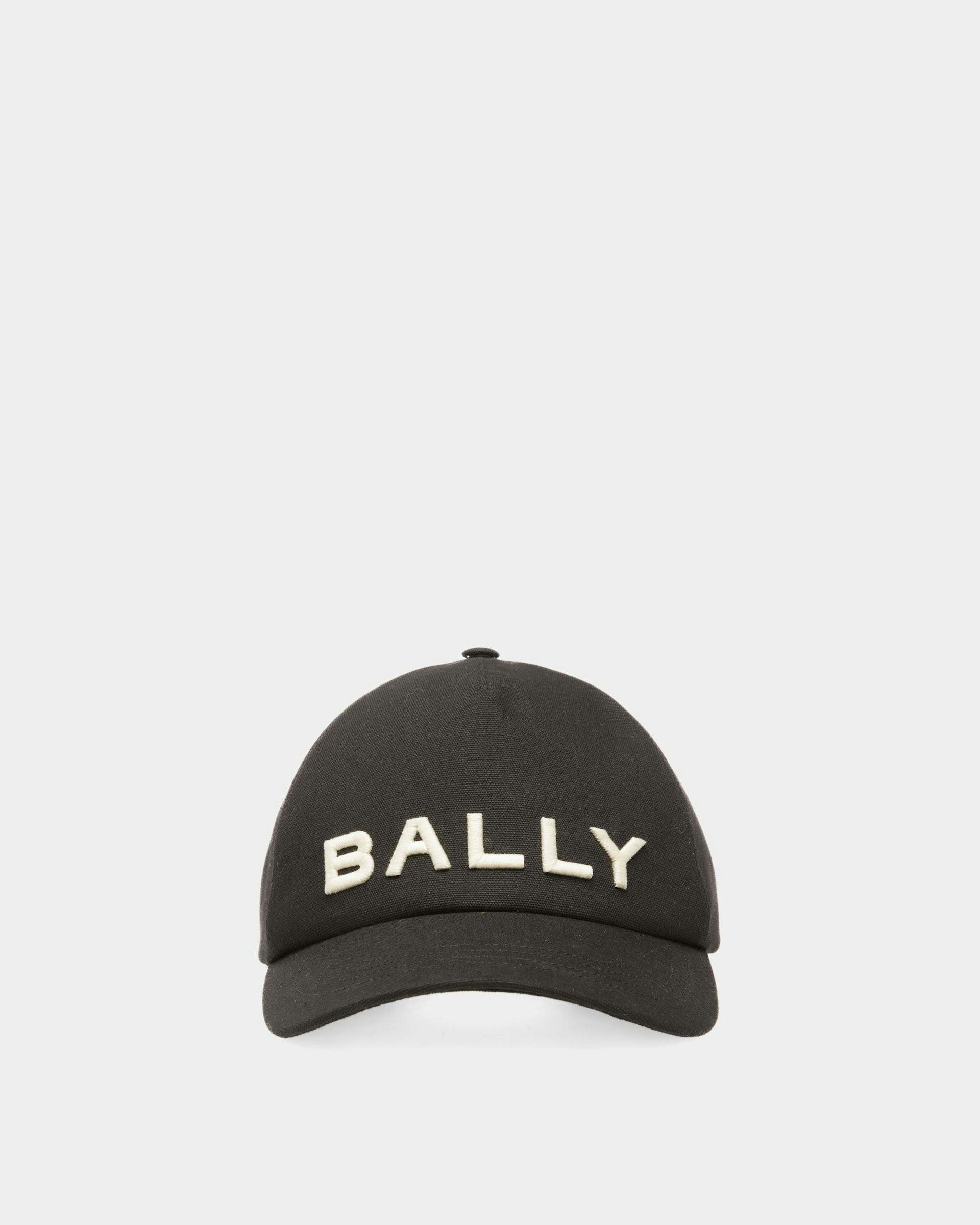 Cappello Da Baseball Con Logo Ricamato In Cotone Nero - Uomo - Bally - 01