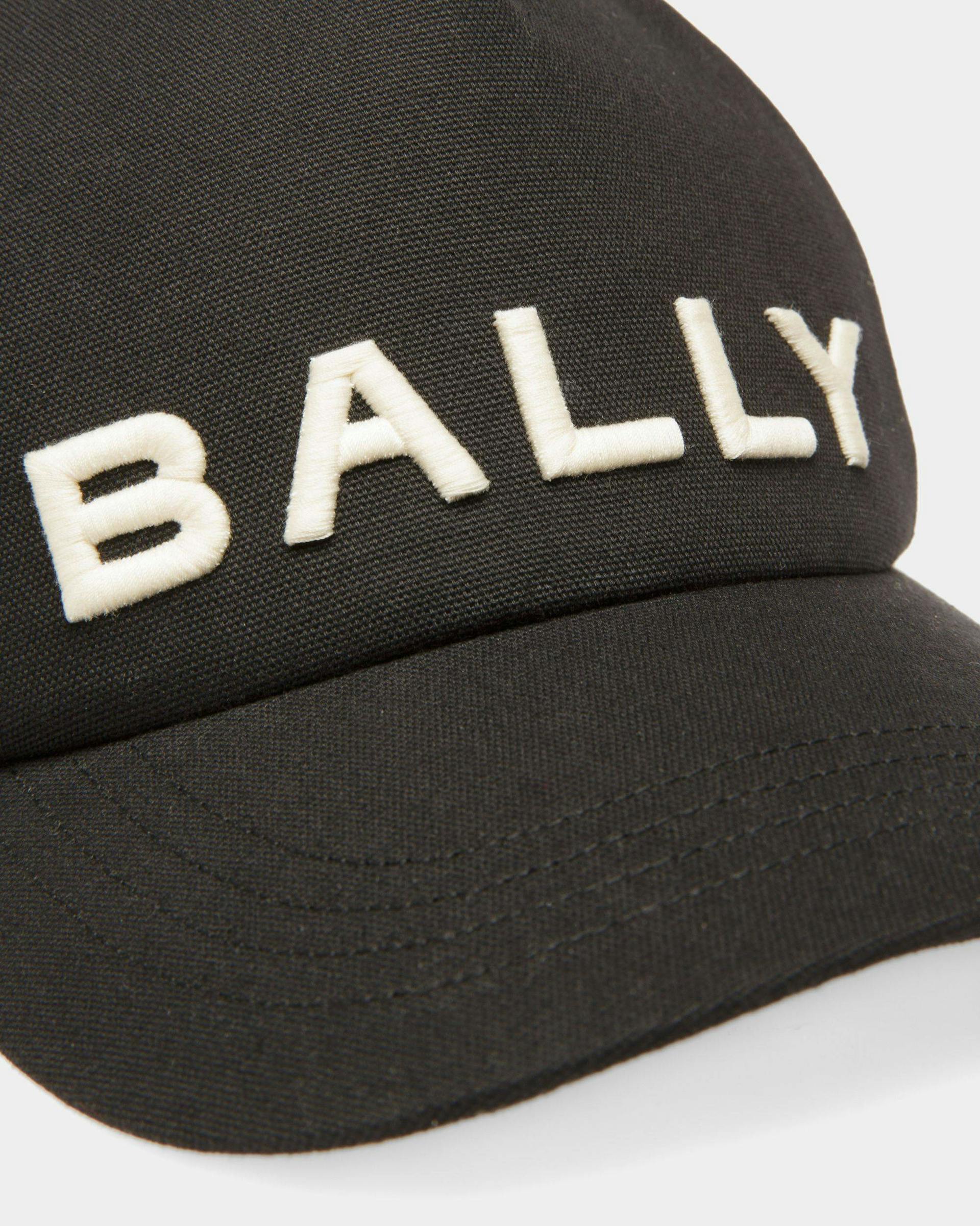 Cappello Da Baseball Con Logo Ricamato In Cotone Nero - Uomo - Bally - 04