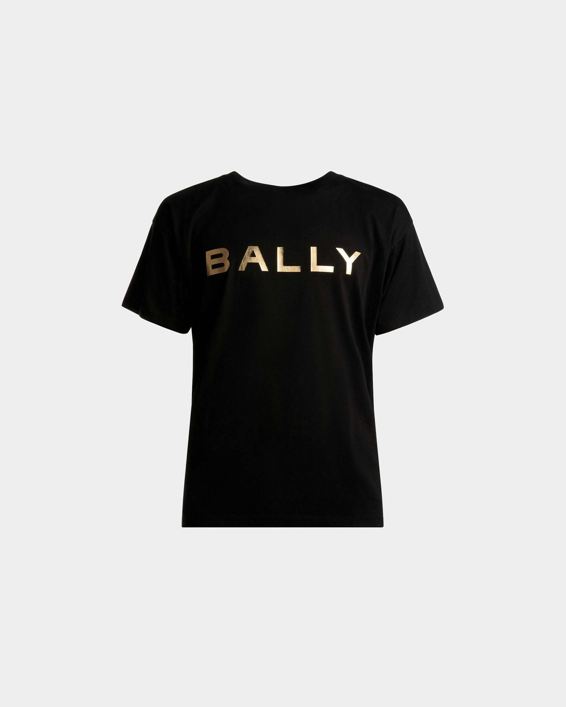 Men's Logo T-Shirt In Black Cotton | Bally | Still Life Front
