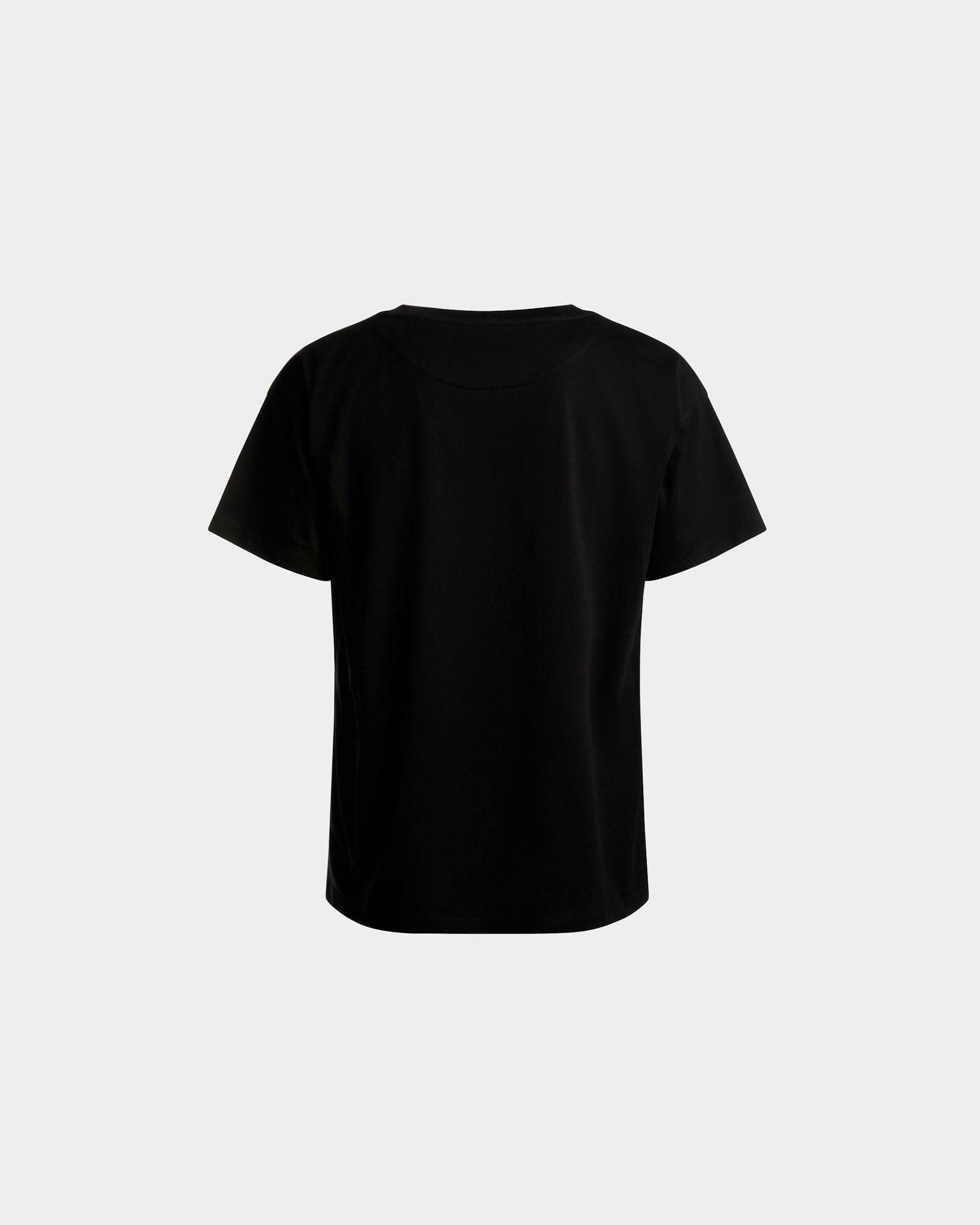 Men's Logo T-Shirt In Black Cotton | Bally | Still Life Back