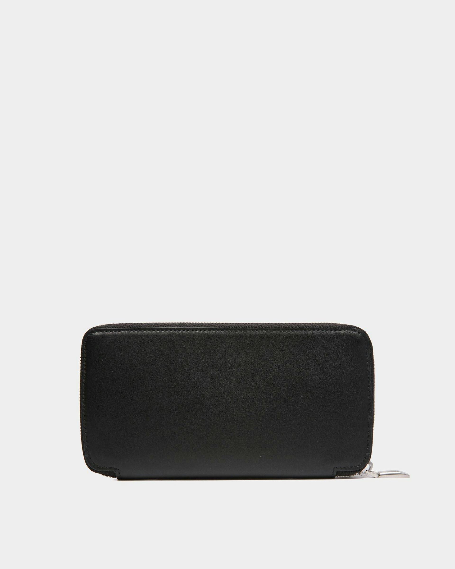 Men's Busy Bally Zip Around Wallet in Black Leather | Bally | Still Life Back