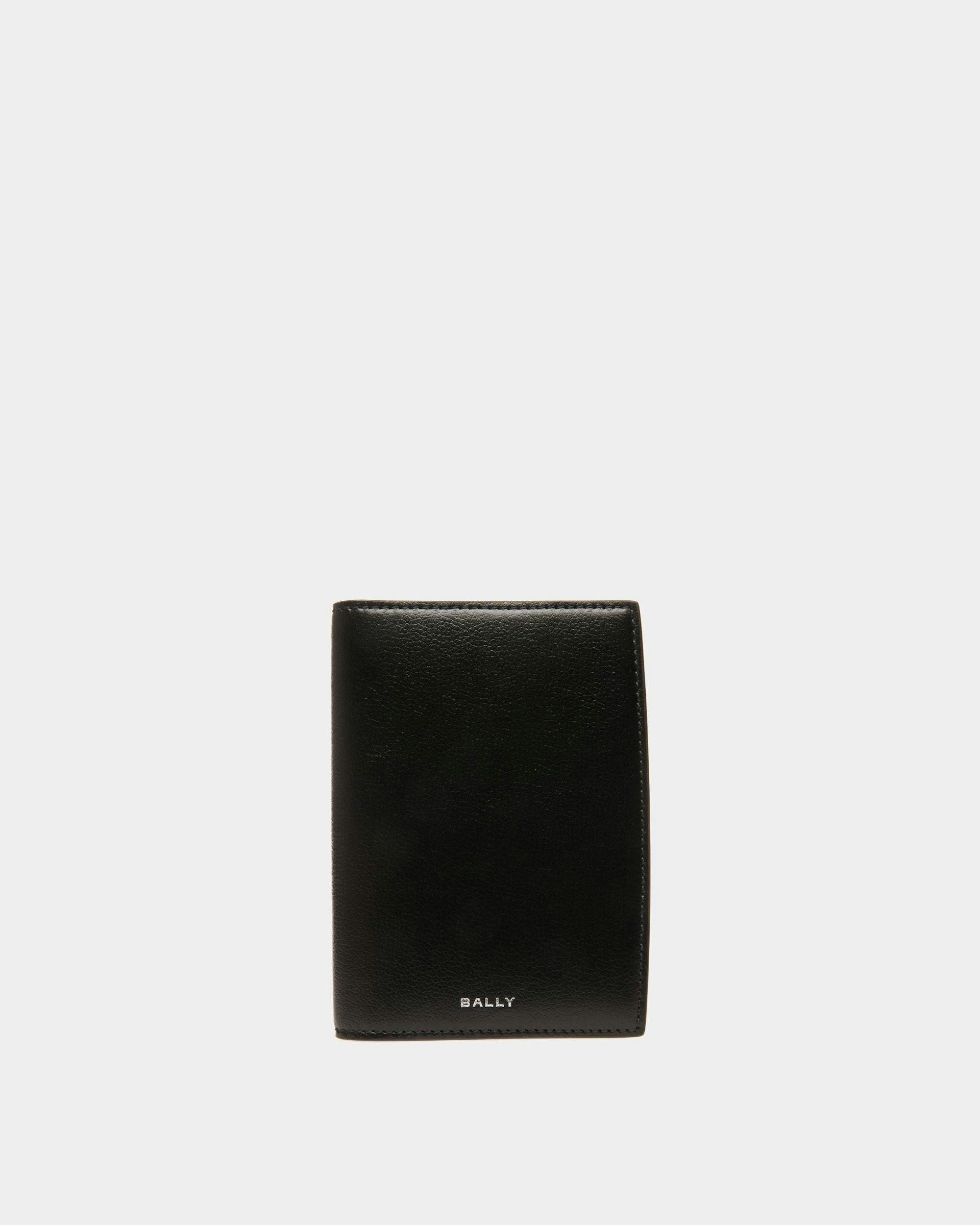 Men's Banque Passport Case In Black Leather | Bally | Still Life Front