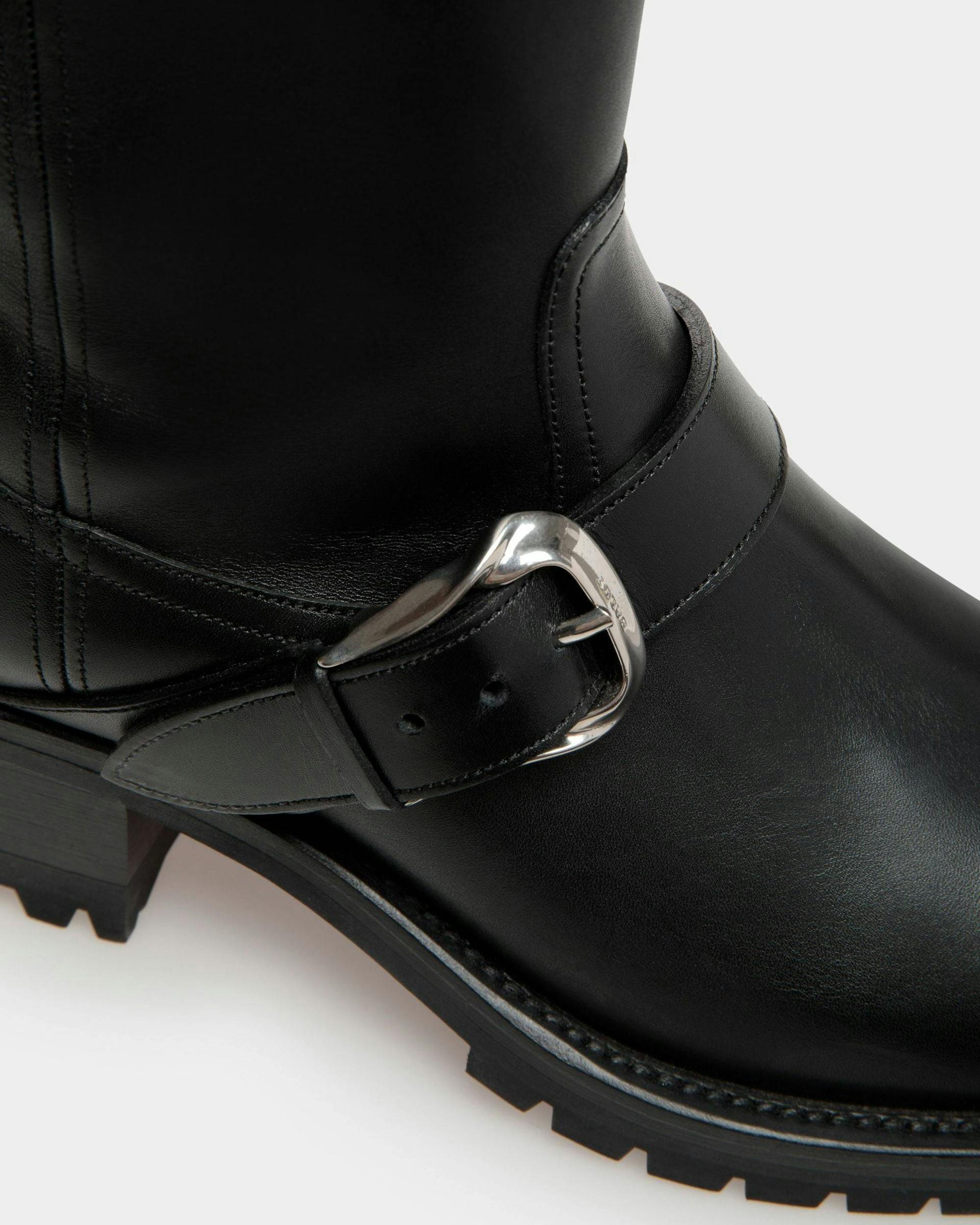 Men's Ardis Long Boots In Black Leather | Bally | Still Life Detail
