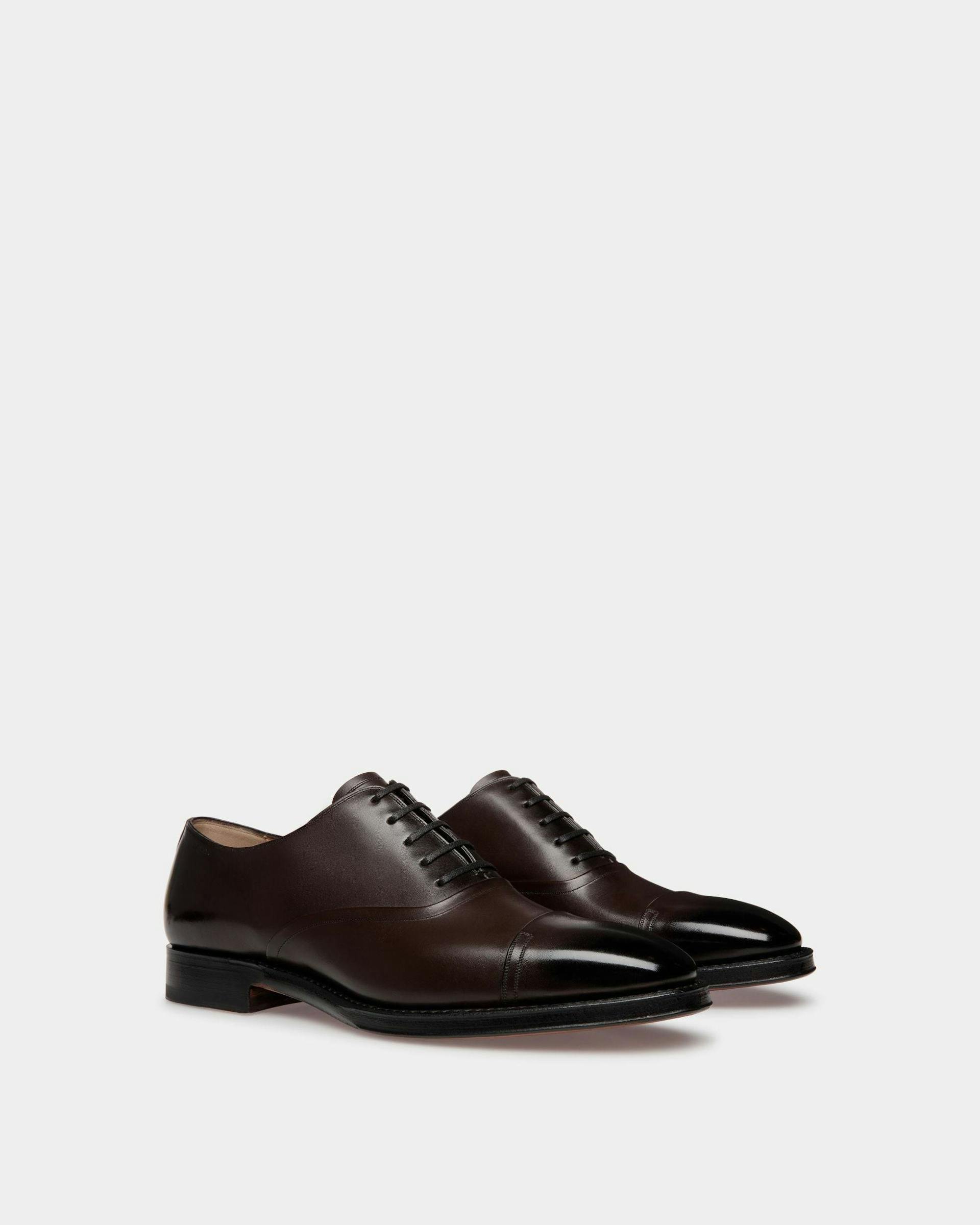 Men's Scribe Oxford Shoes In Brown Leather | Bally | Still Life 3/4 Front