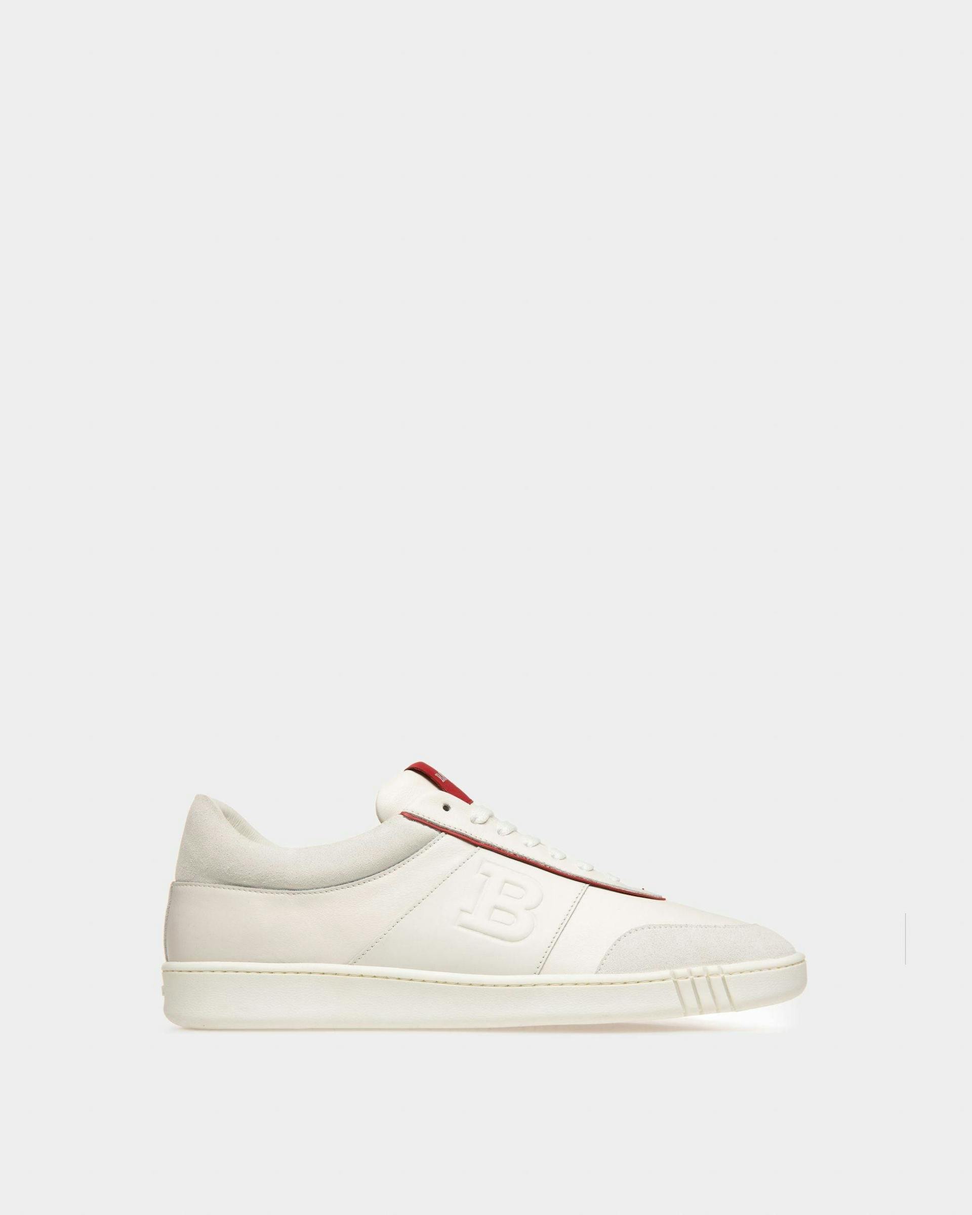 Wallys Sneakers In Pelle E Camoscio Bianco E Rosso - Uomo - Bally - 01