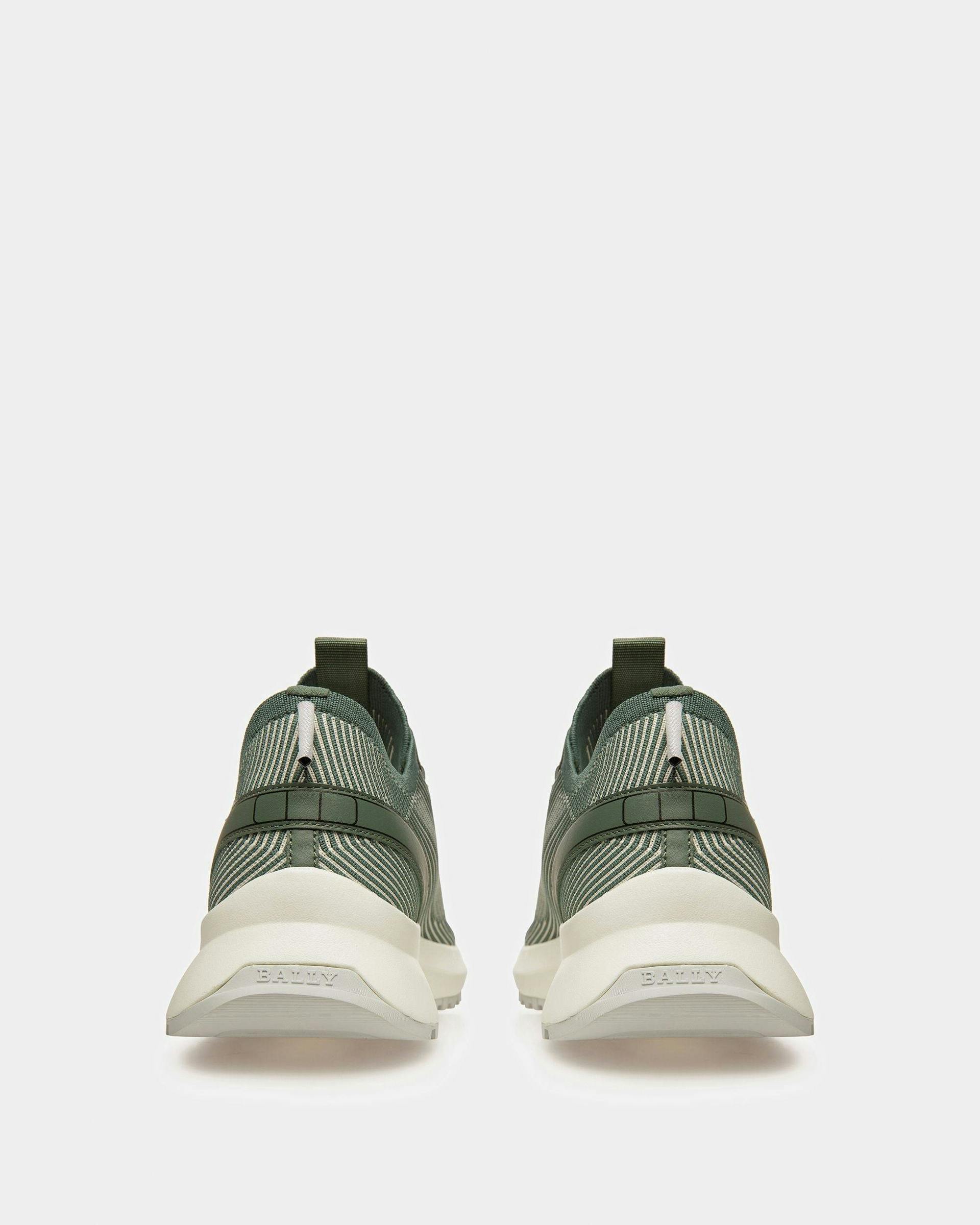 Dean-T Sneaker In Pelle, Tessuto E Poliestere Bianco Cipria E Verde Salvia - Uomo - Bally - 03