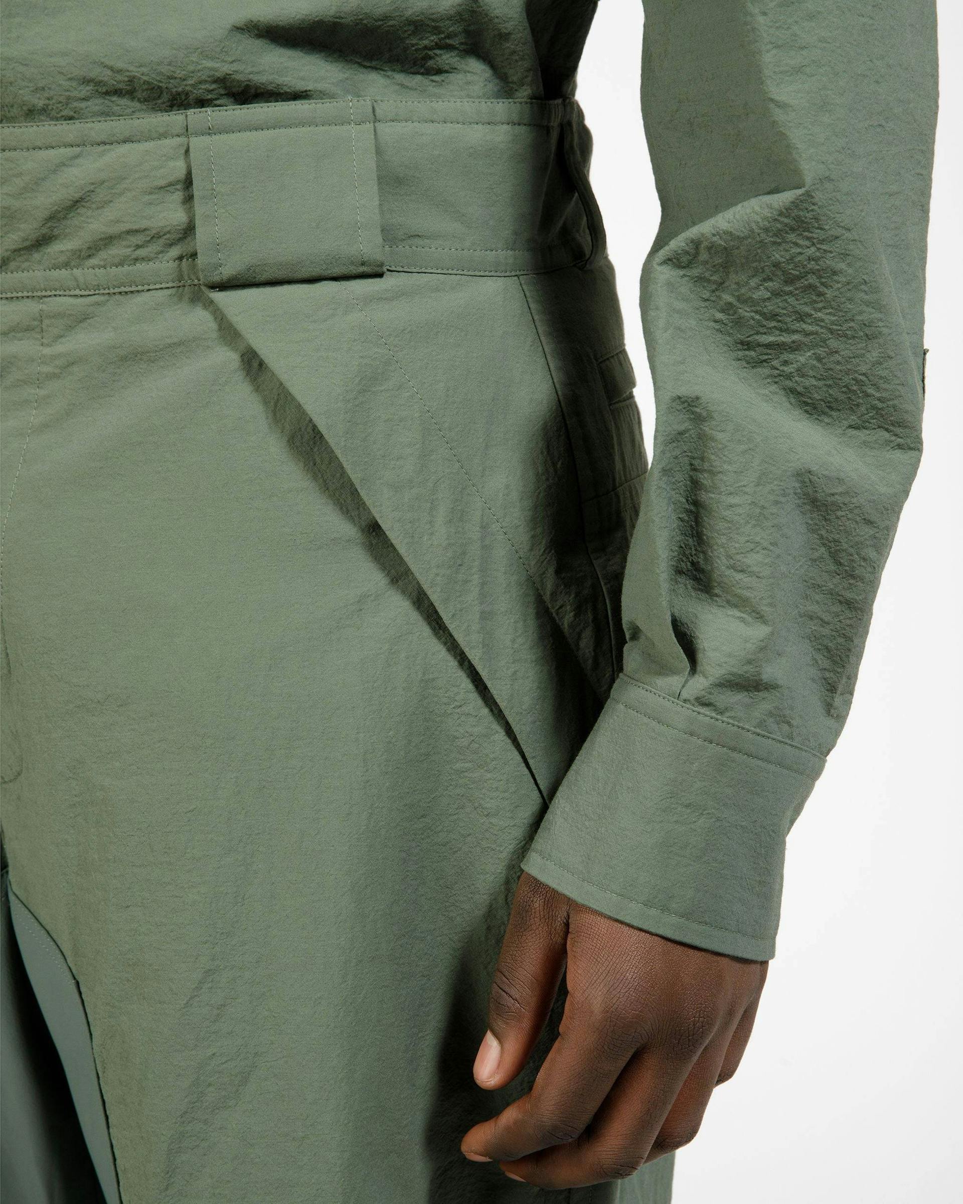 Pantalone Effetto Stropicciato In Misto Cotone Verde Salvia - Uomo - Bally - 03