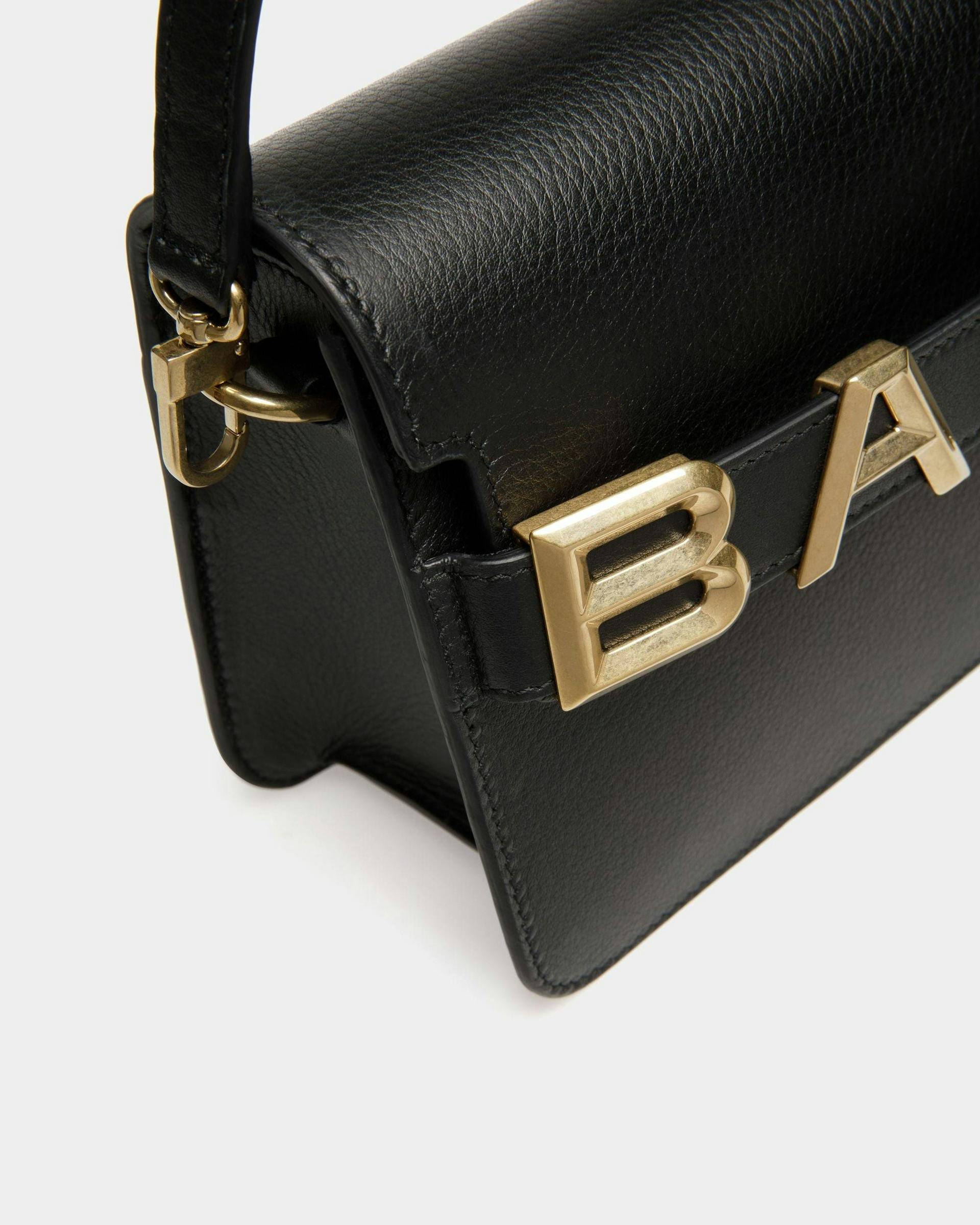 Women's Logo Crossbody In Black Leather | Bally | Still Life Detail