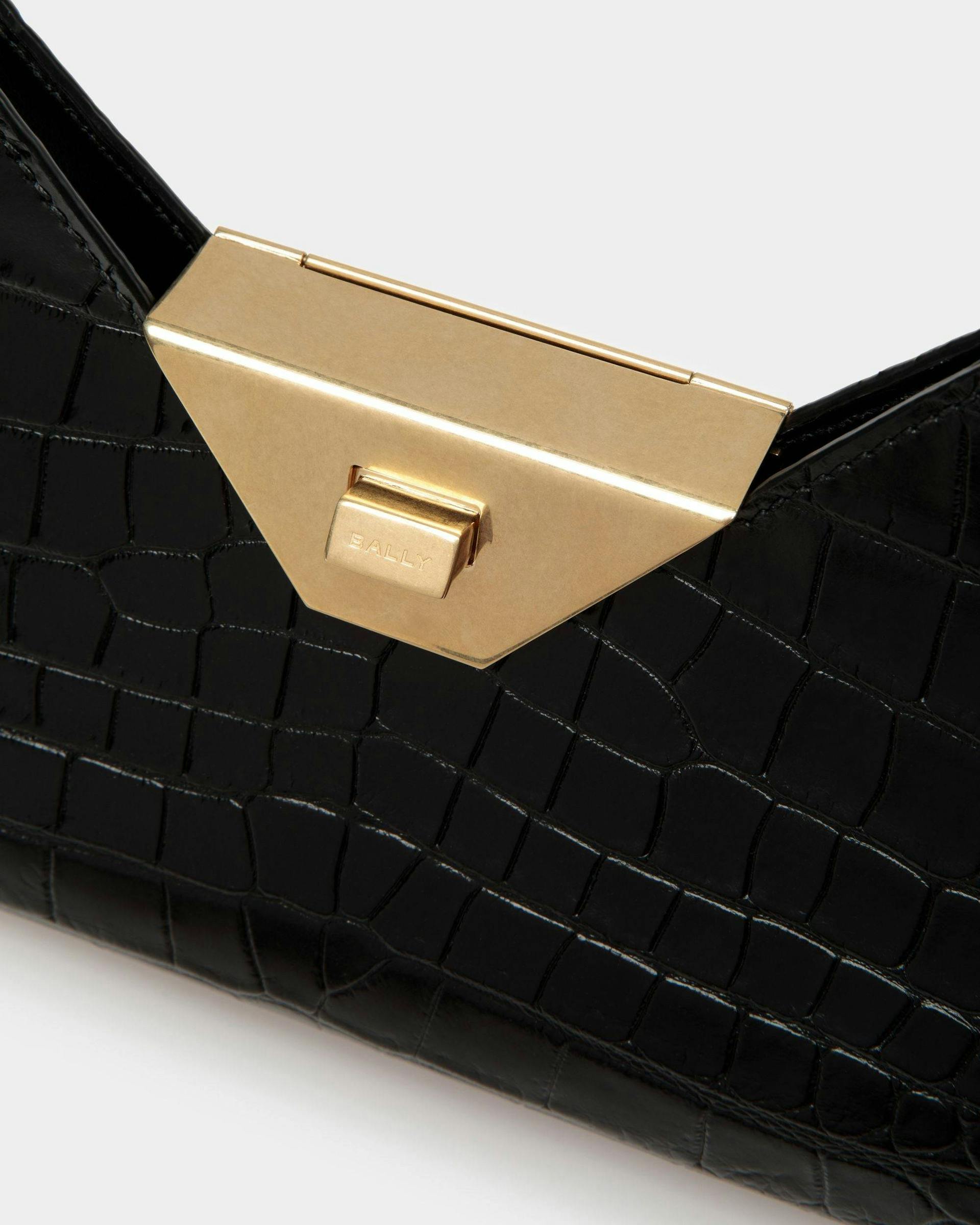 Women's Trilliant Small Shoulder Bag In Black Leather | Bally | Still Life Detail