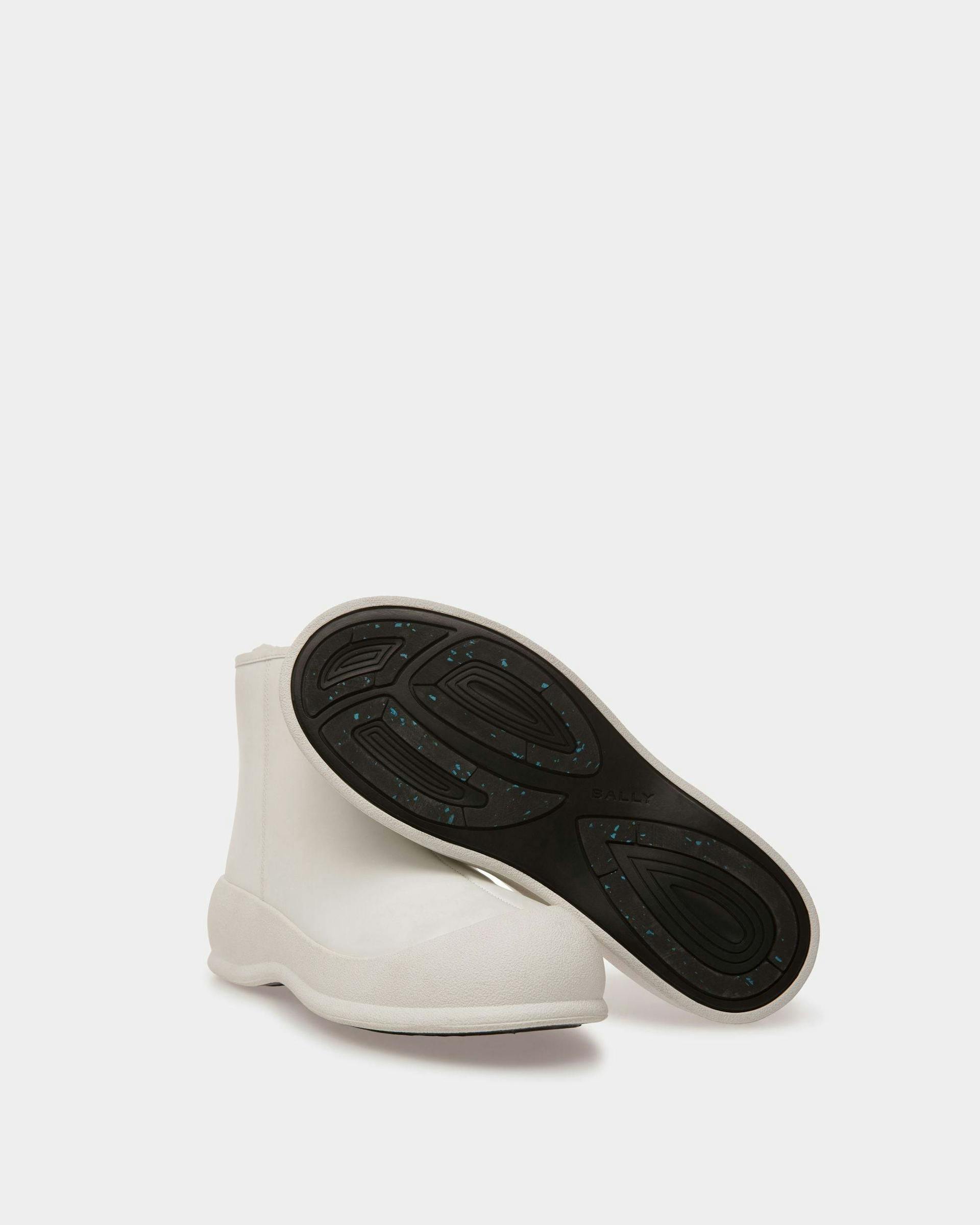 Women's Frei Boots In White Rubber-coated Leather | Bally | Still Life Below