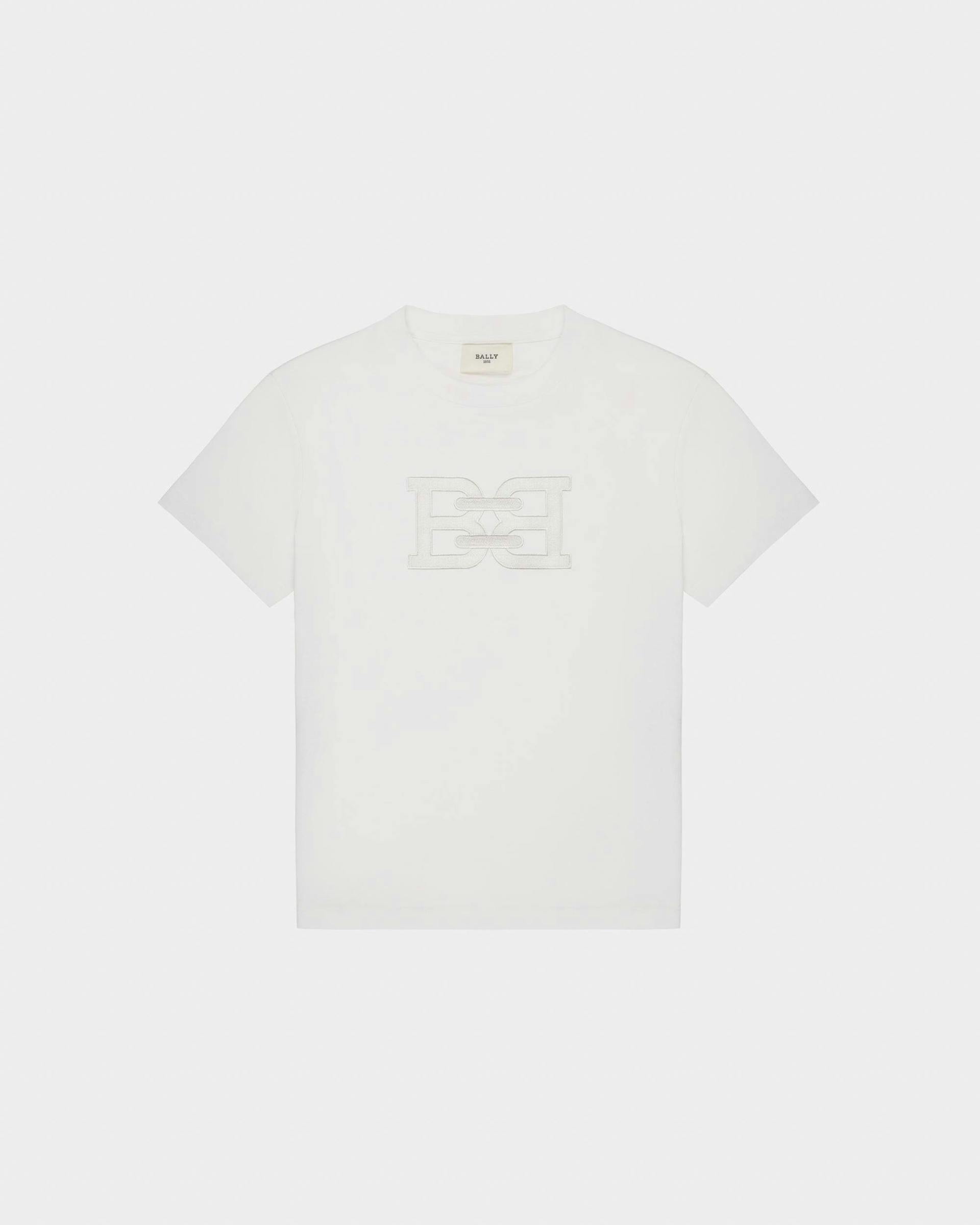 T-Shirt B-Chain In Cotone Biologico Bianco          - Bally
