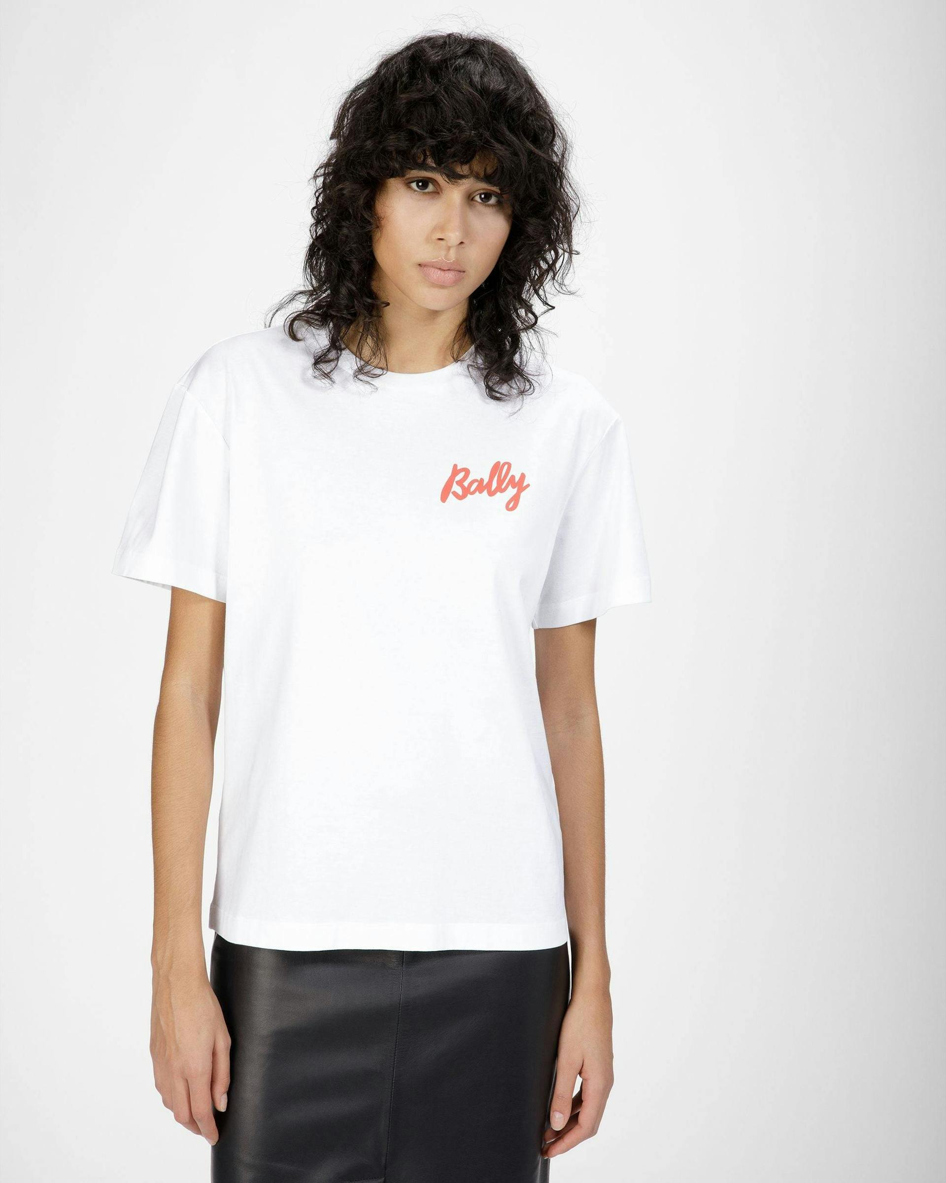 T-Shirt In Cotone Bianco - Donna - Bally - 03