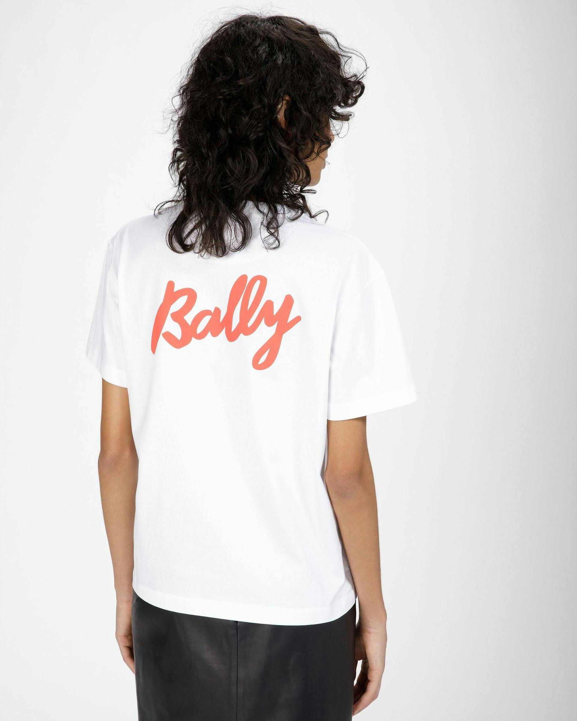 T-Shirt In Cotone Bianco - Donna - Bally - 05