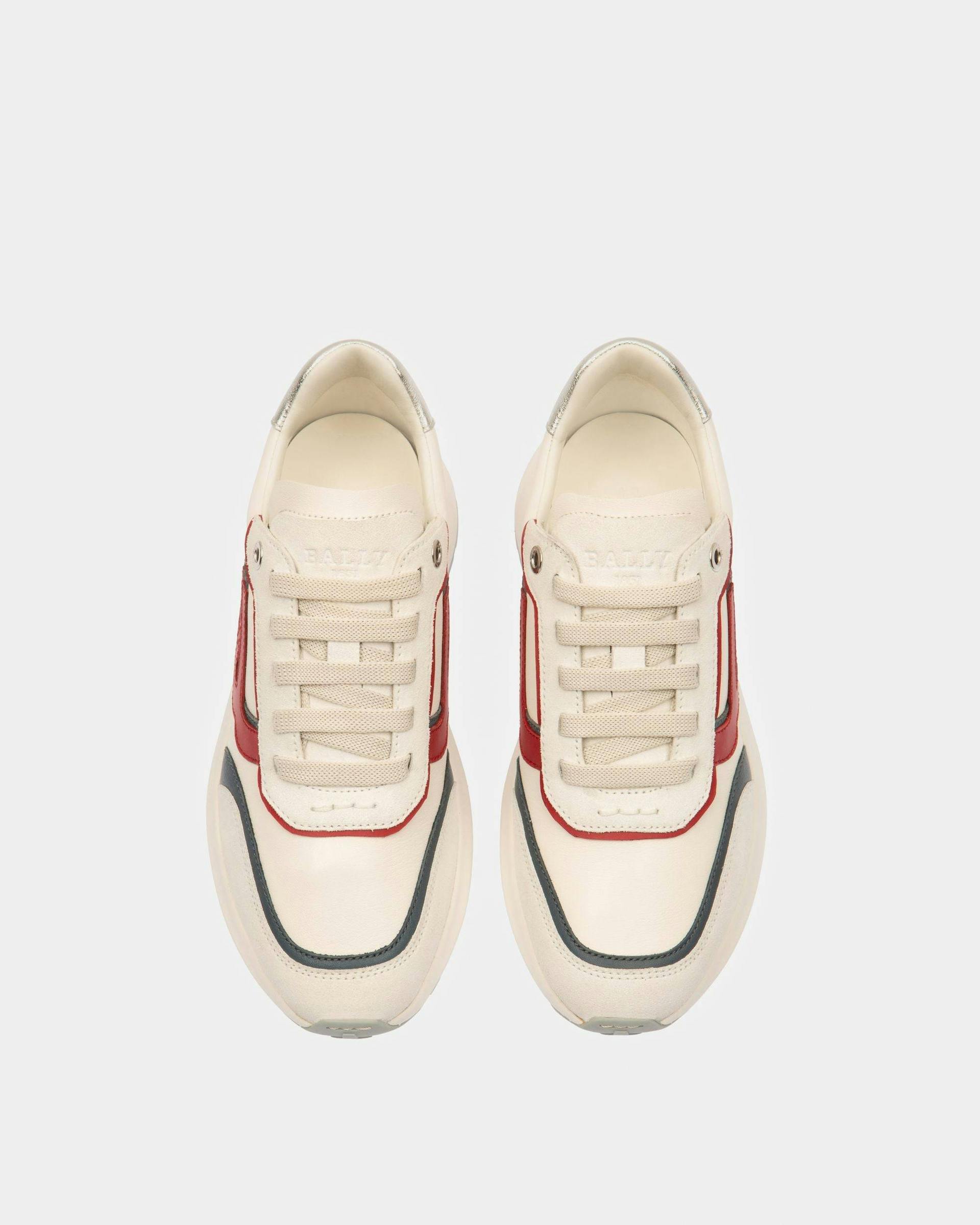 Demmy Sneaker In Pelle Bianca, Rossa E Blu - Donna - Bally - 02