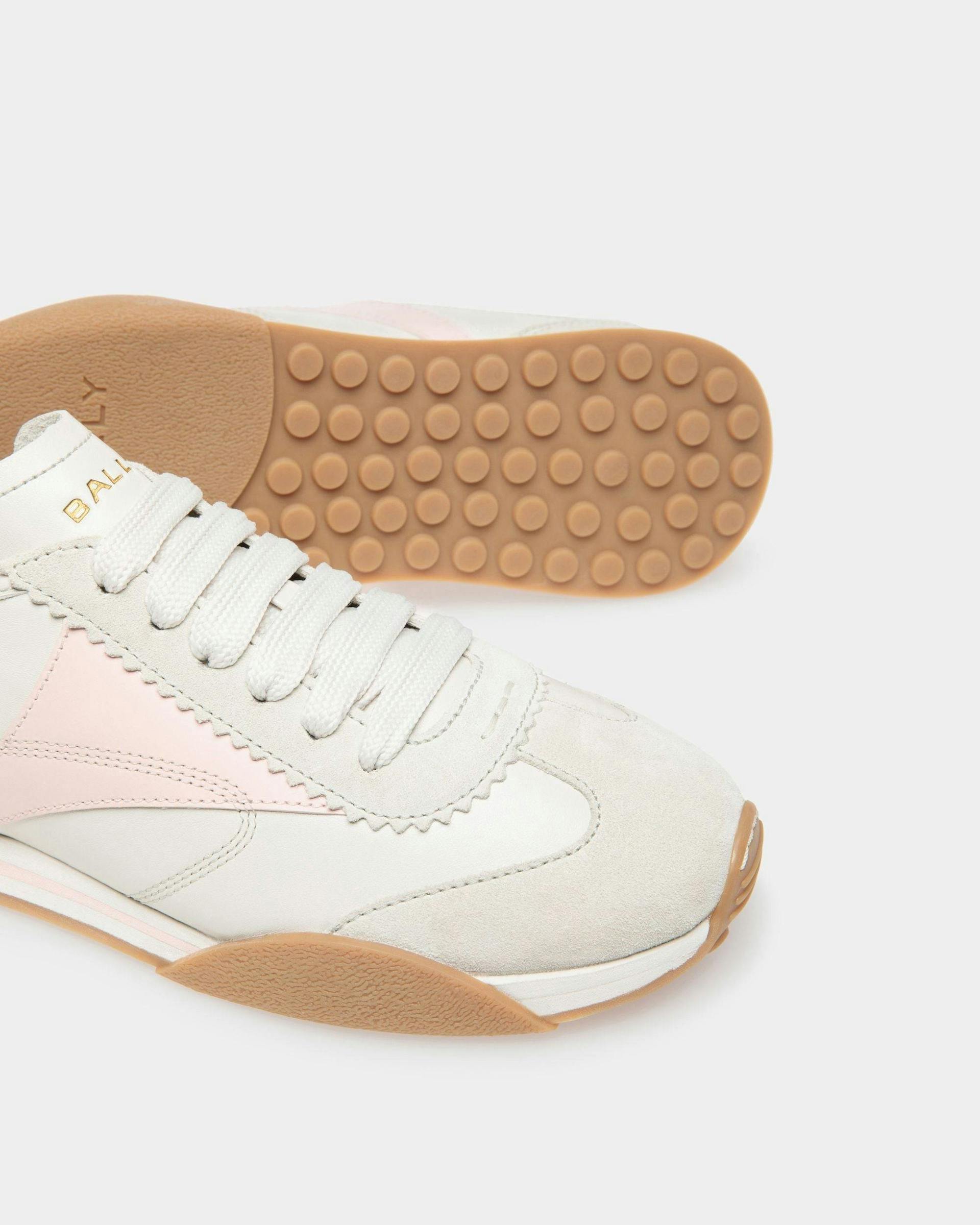 Women's Sussex Sneakers In Dusty White And Rose Leather | Bally | Still Life Below