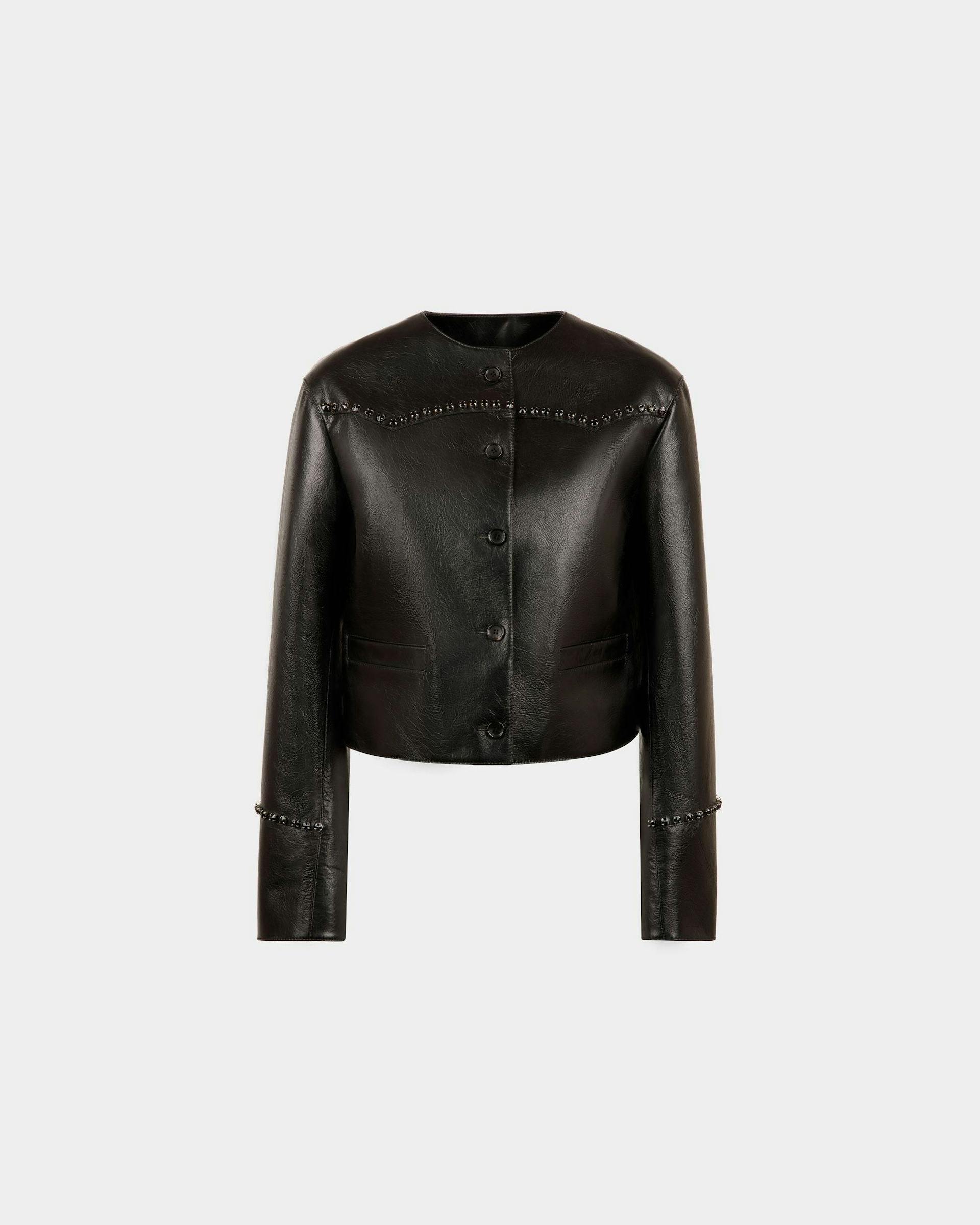 Women's Jacket in Black Leather | Bally | Still Life Front