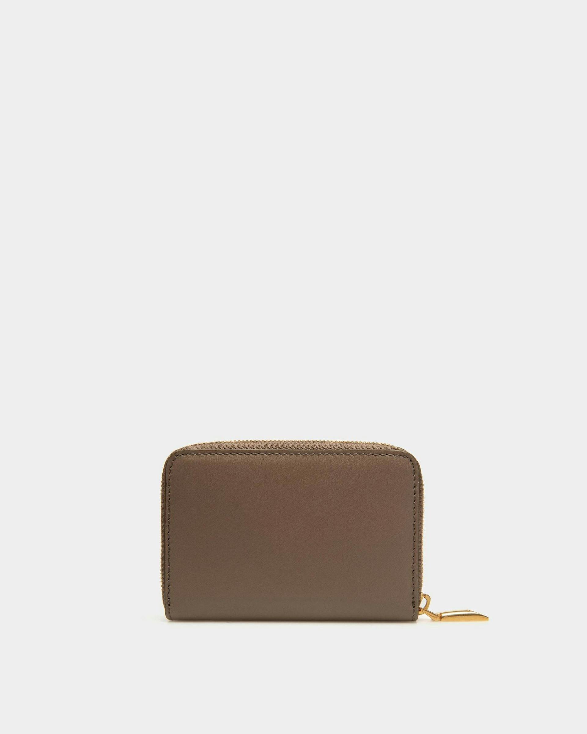 Women's Emblem Coin & Card Wallet in Beige Leather | Bally | Still Life Back