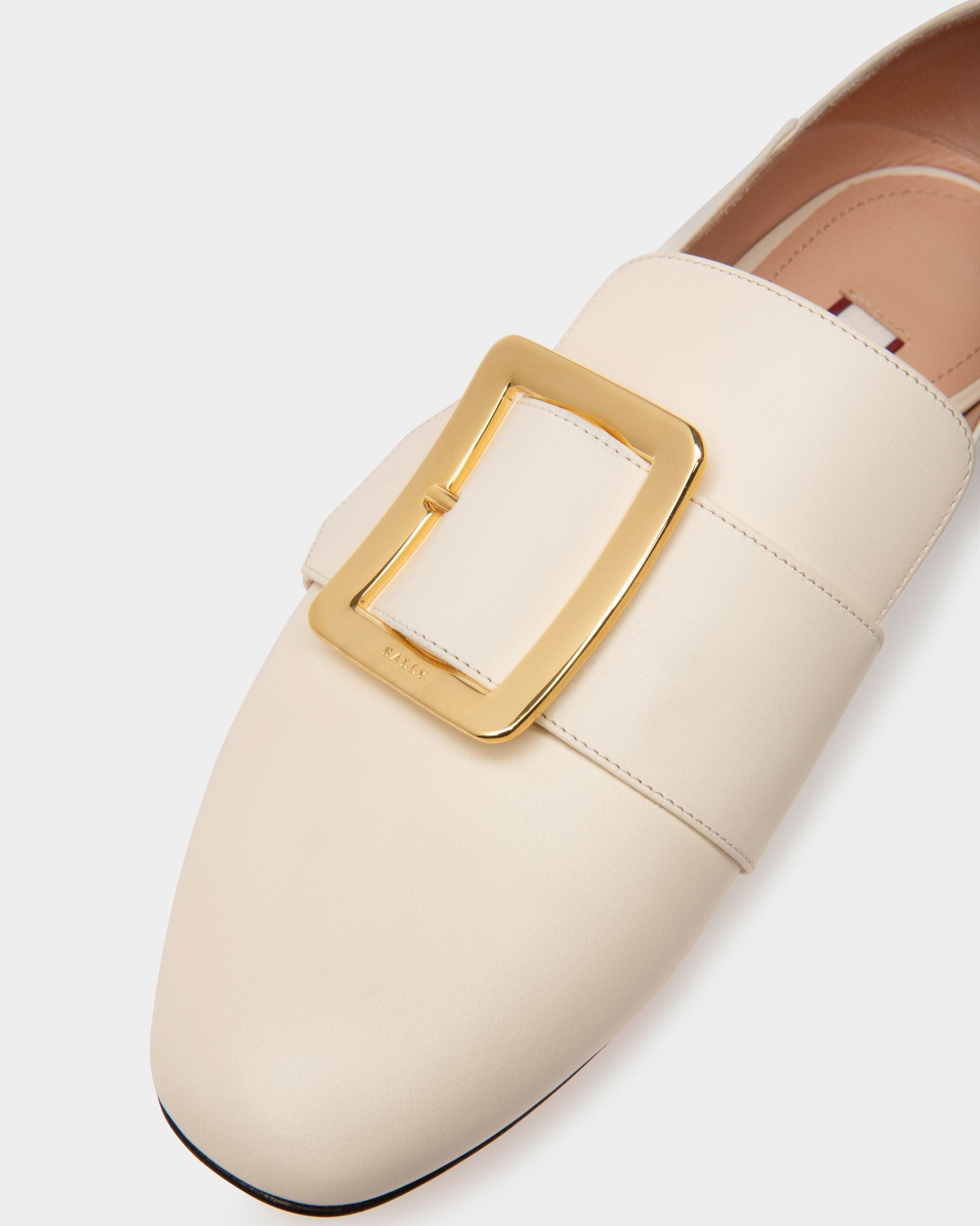 Slipper Janelle In Pelle Color Avorio - Donna - Bally - 04