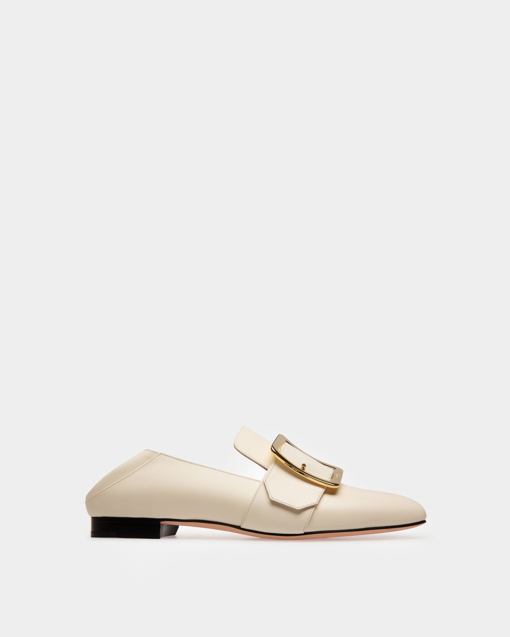 Slipper Janelle In Pelle Color Avorio - Donna - Bally - 05