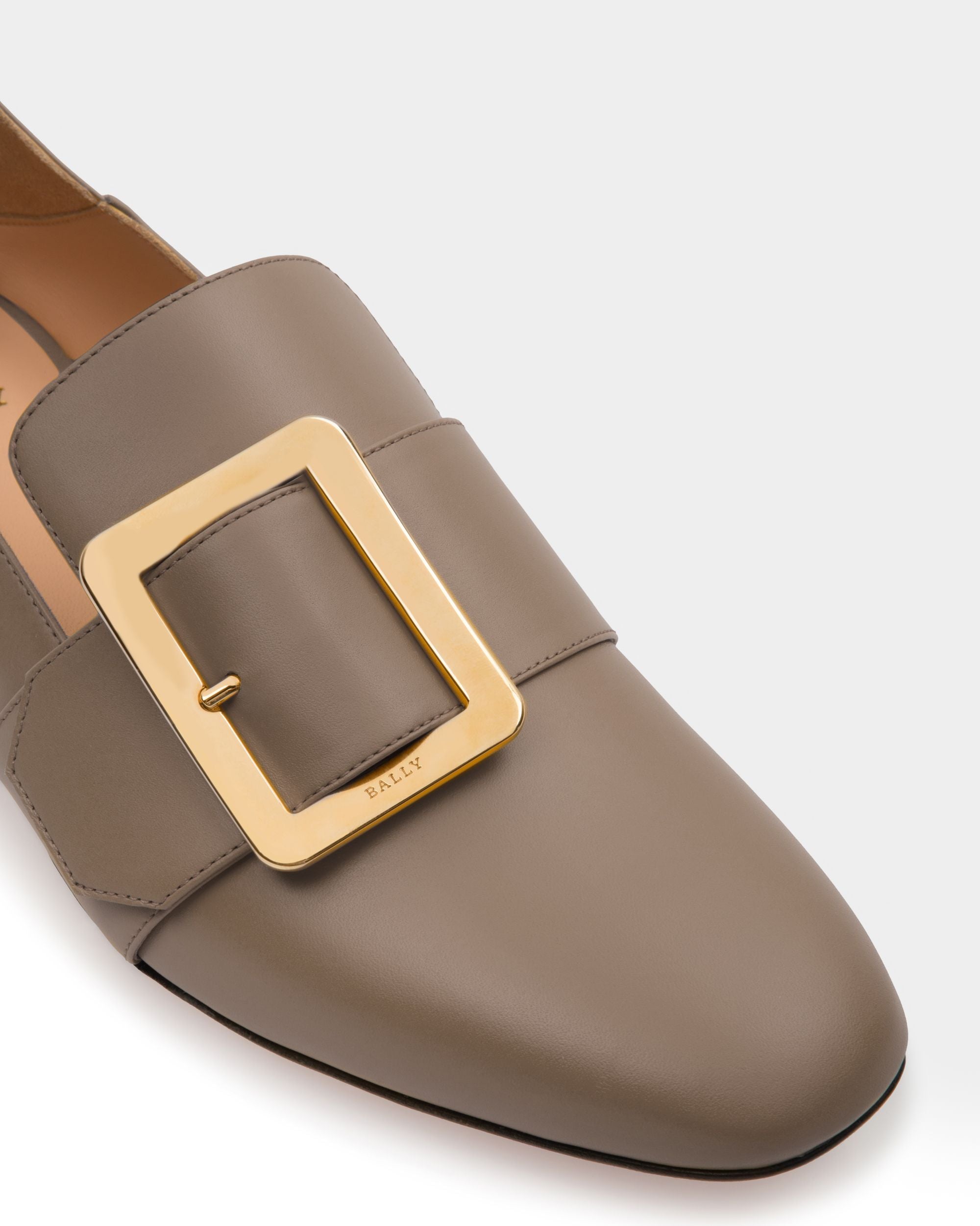Janelle Mocassini In Pelle Color Grigio Talpa - Donna - Bally - 05
