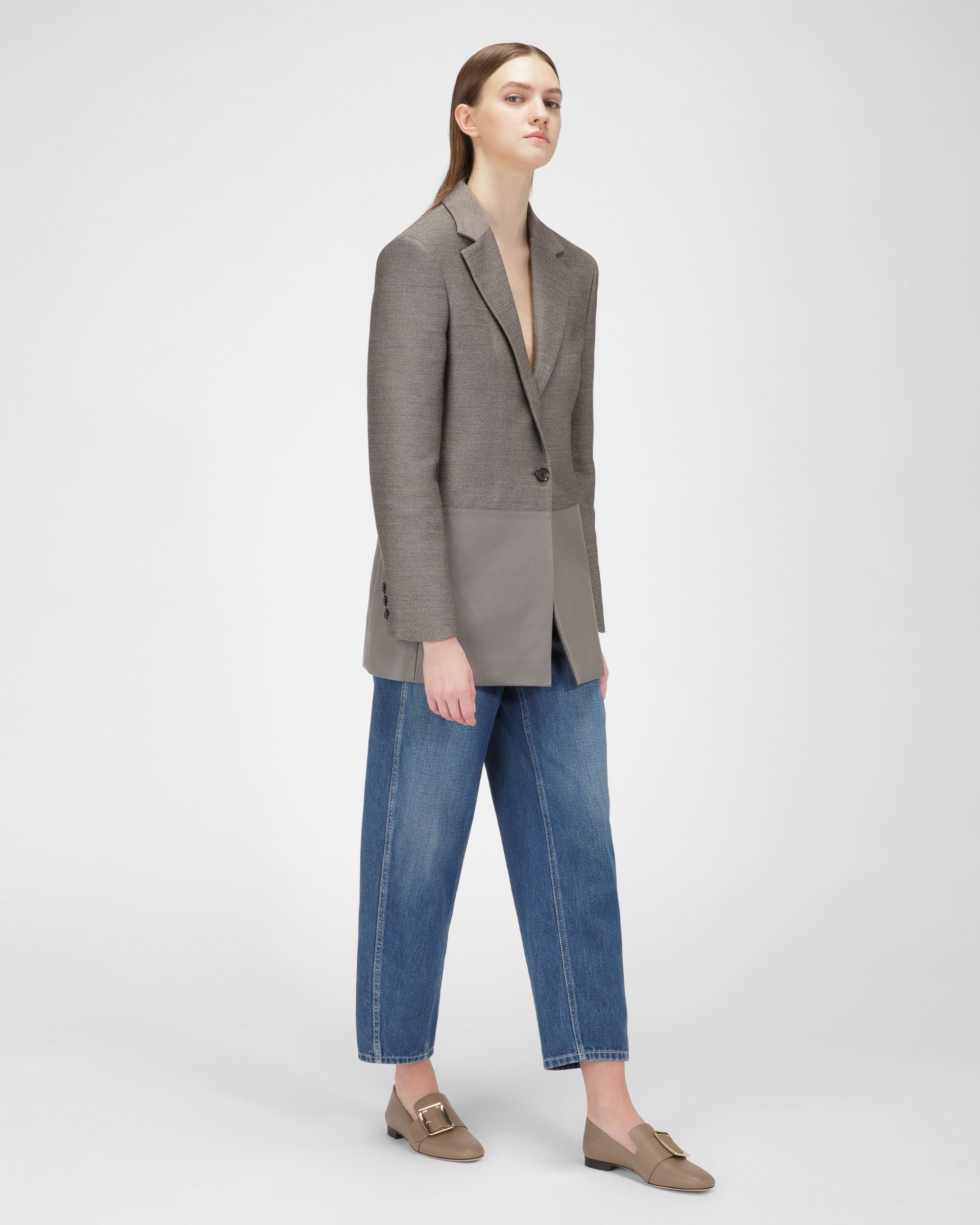 Janelle Mocassini In Pelle Color Grigio Talpa - Donna - Bally - 06