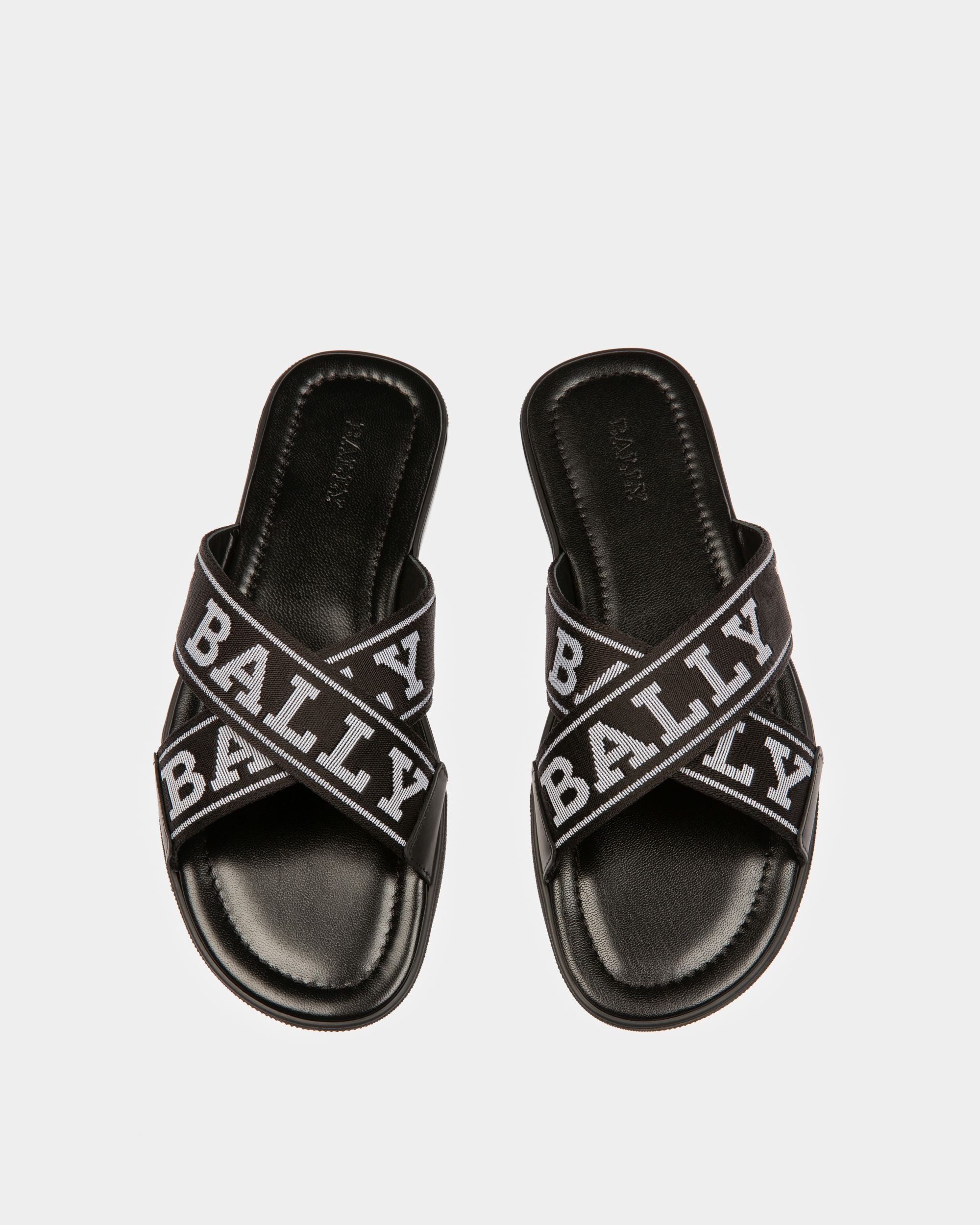 Bonks Sandali Neri In Tessuto E Pelle - Uomo - Bally - 02