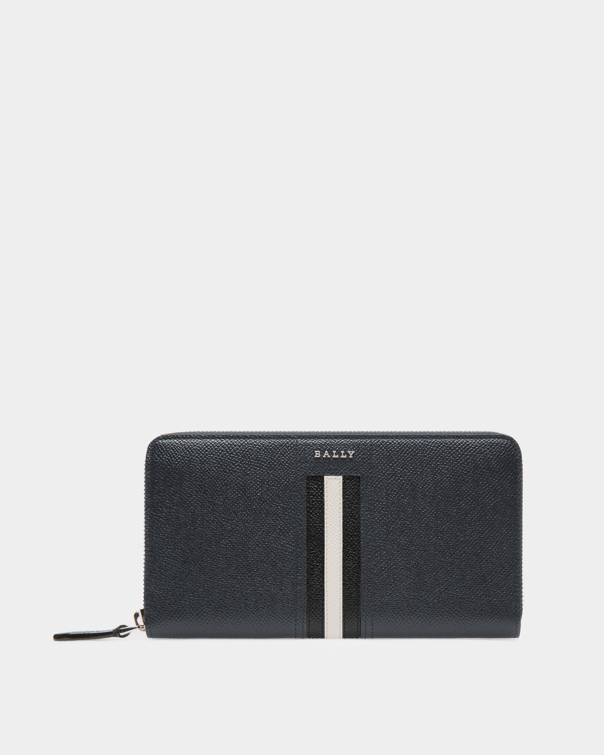 Telen Portafoglio Da Viaggio In Pelle Blu Navy - Uomo - Bally - 01