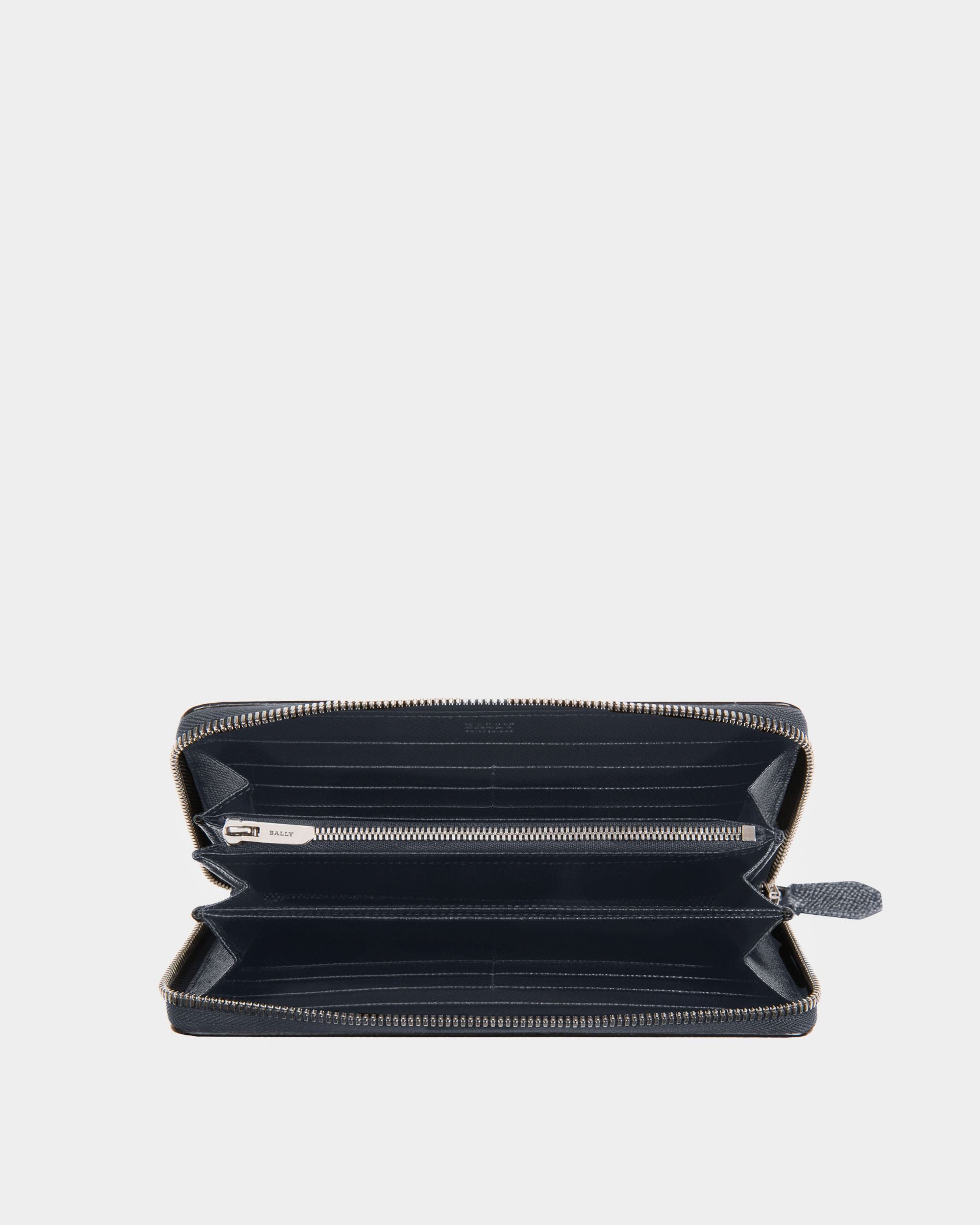Telen Portafoglio Da Viaggio In Pelle Blu Navy - Uomo - Bally - 03