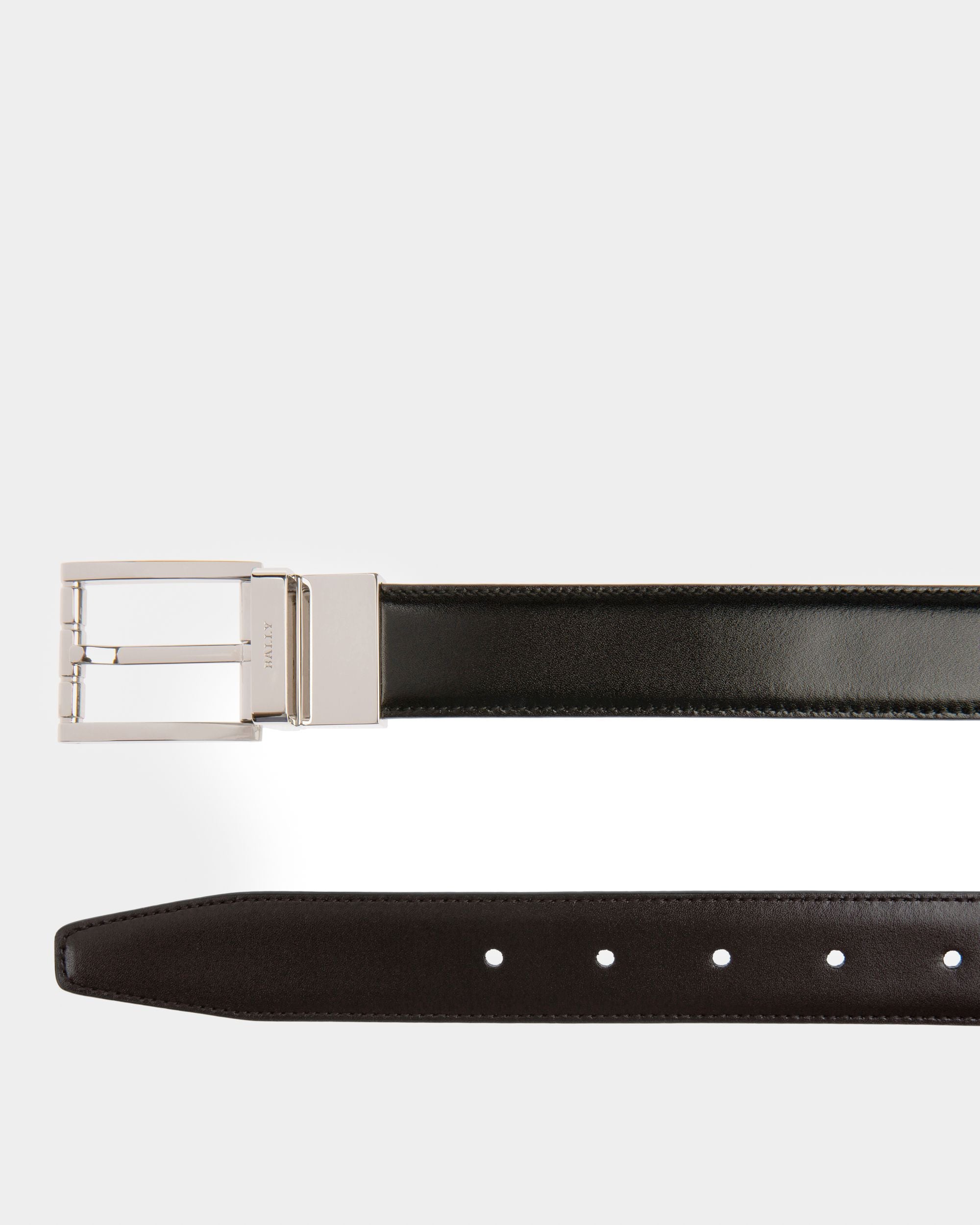 Astor Cintura 30 Mm In Pelle Nera - Uomo - Bally - 02