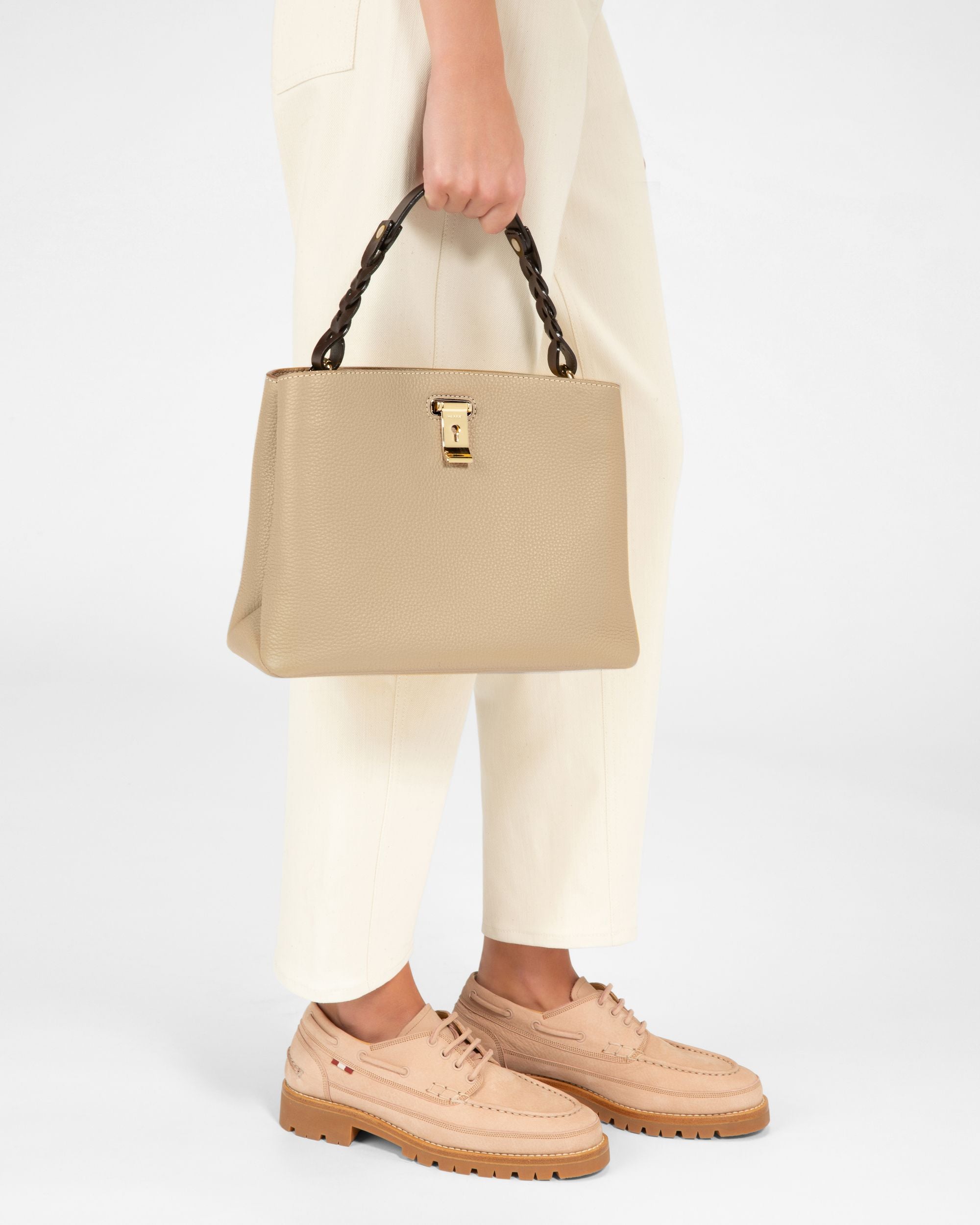 Lucyle Borsa A Tracolla In Pelle Beige Chiaro - Donna - Bally - 02