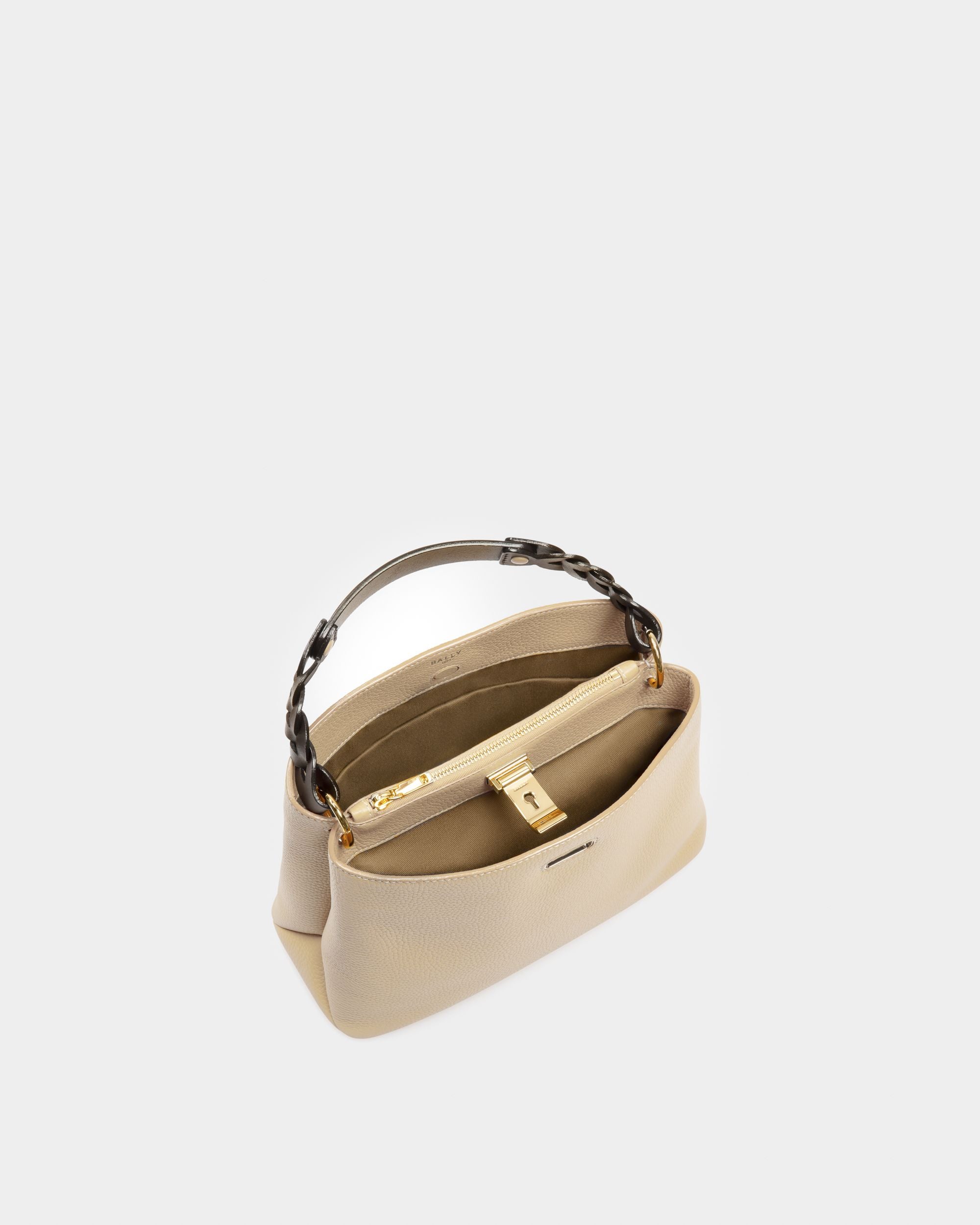 Lucyle Borsa A Tracolla In Pelle Beige Chiaro - Donna - Bally - 04