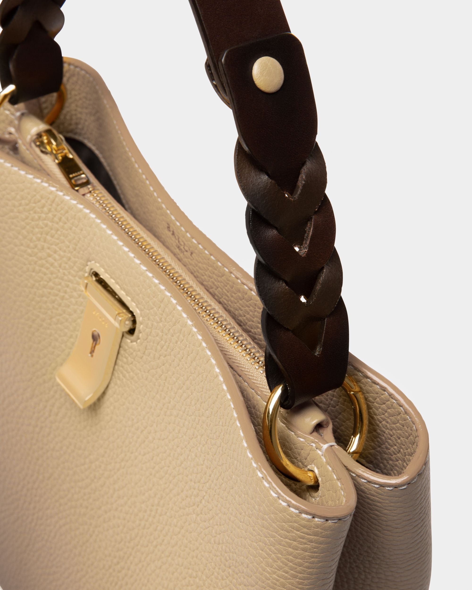 Lucyle Borsa A Tracolla In Pelle Beige Chiaro - Donna - Bally - 05