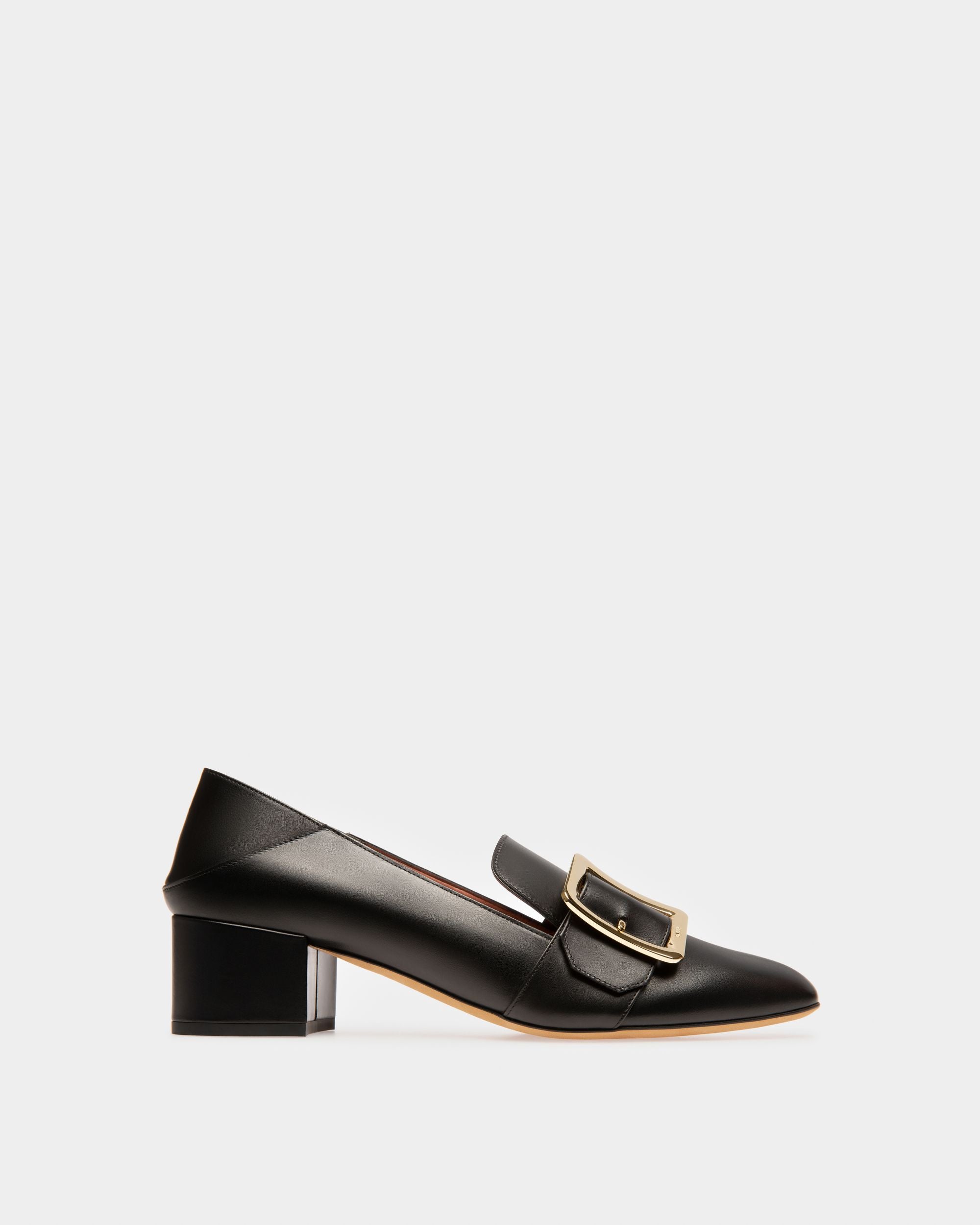 Janelle Décolleté In Pelle Nera - Donna - Bally - 01
