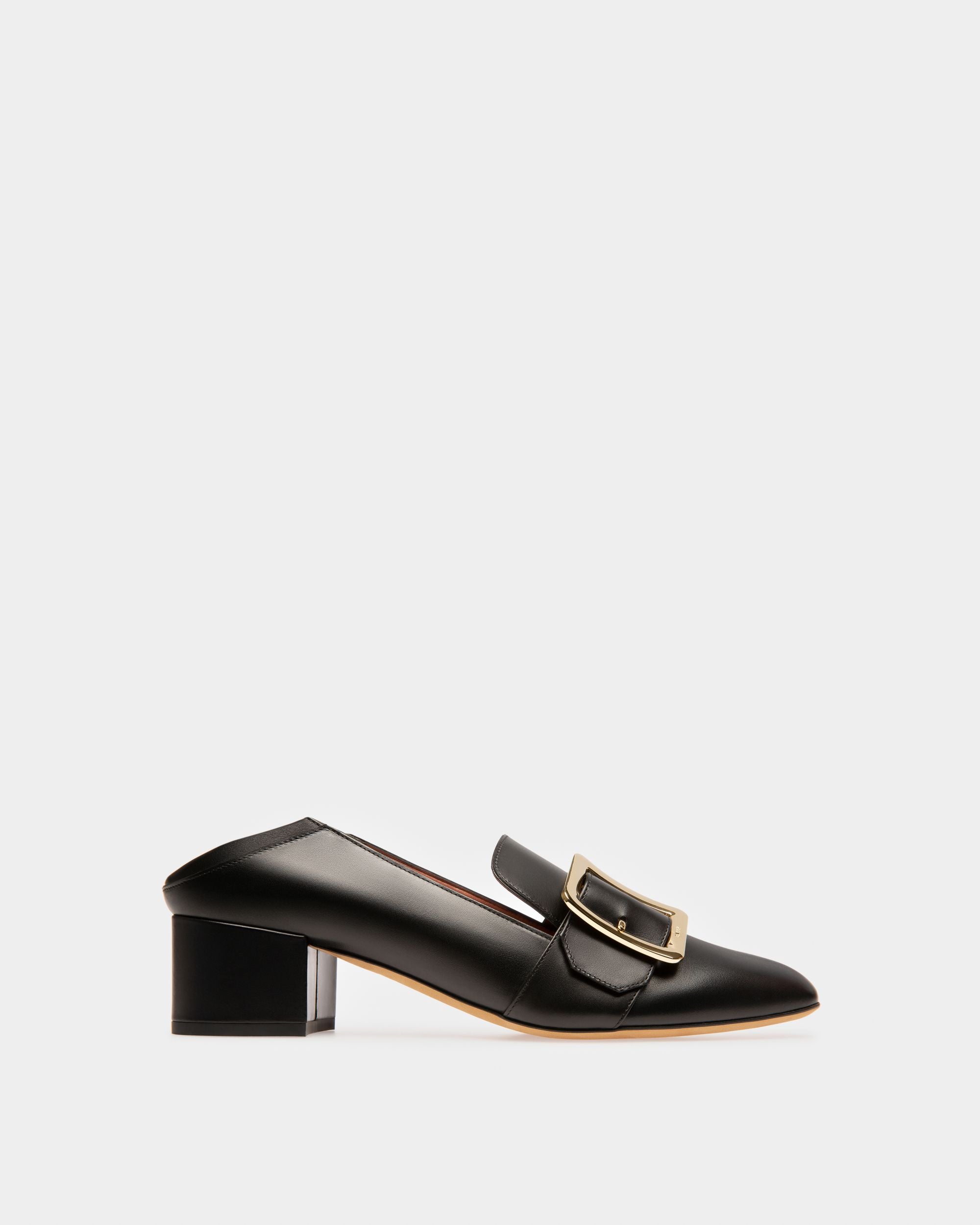 Janelle Décolleté In Pelle Nera - Donna - Bally - 05