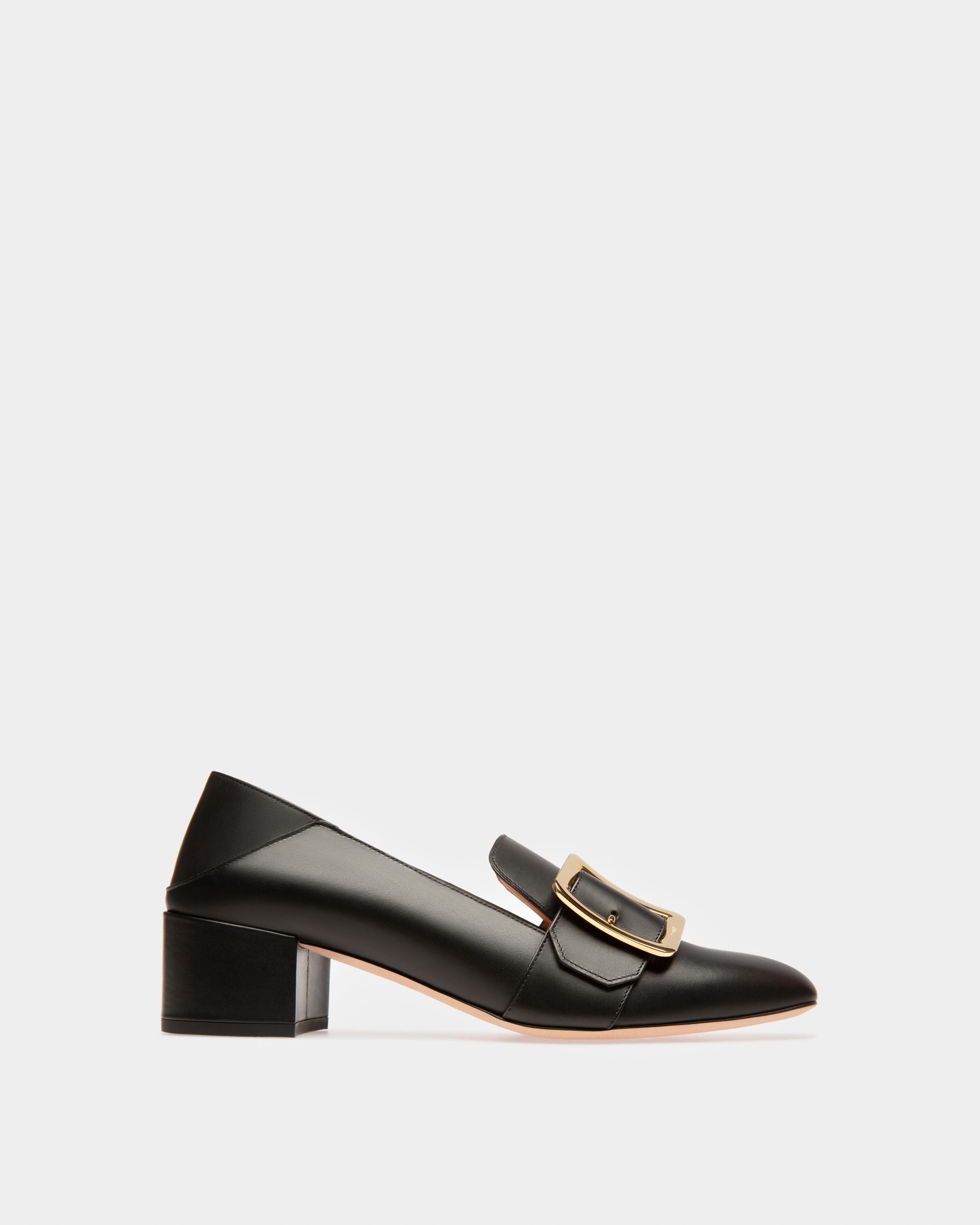 Janelle Décolleté In Pelle Nera - Donna - Bally - 01