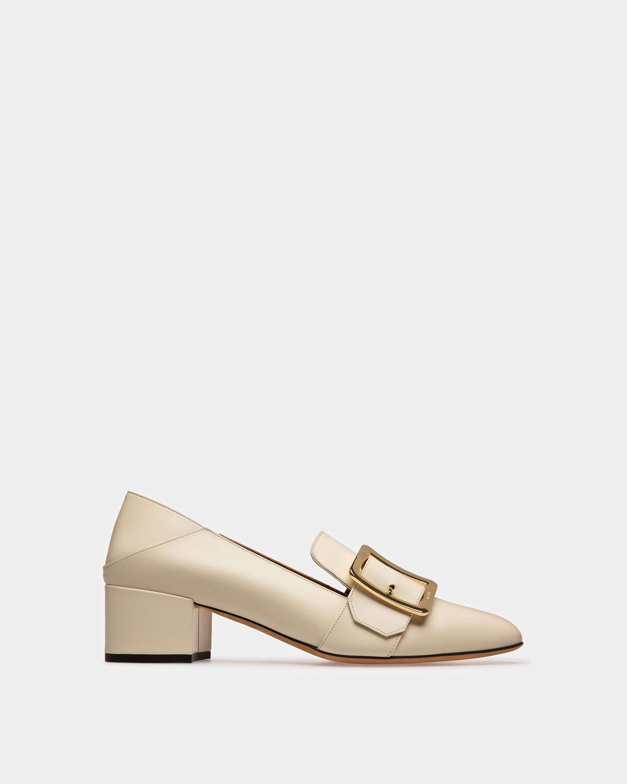 Janelle Décolleté In Pelle Color Avorio - Donna - Bally - 01