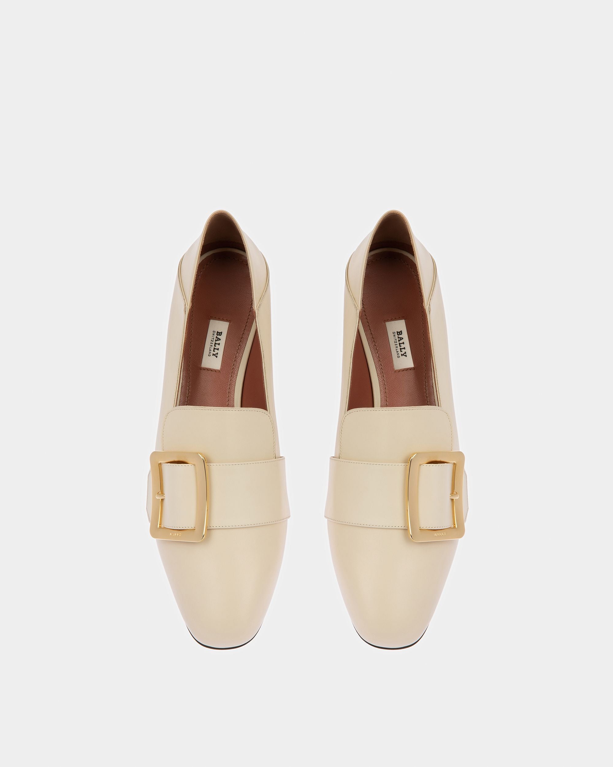Janelle Décolleté In Pelle Color Avorio - Donna - Bally - 02