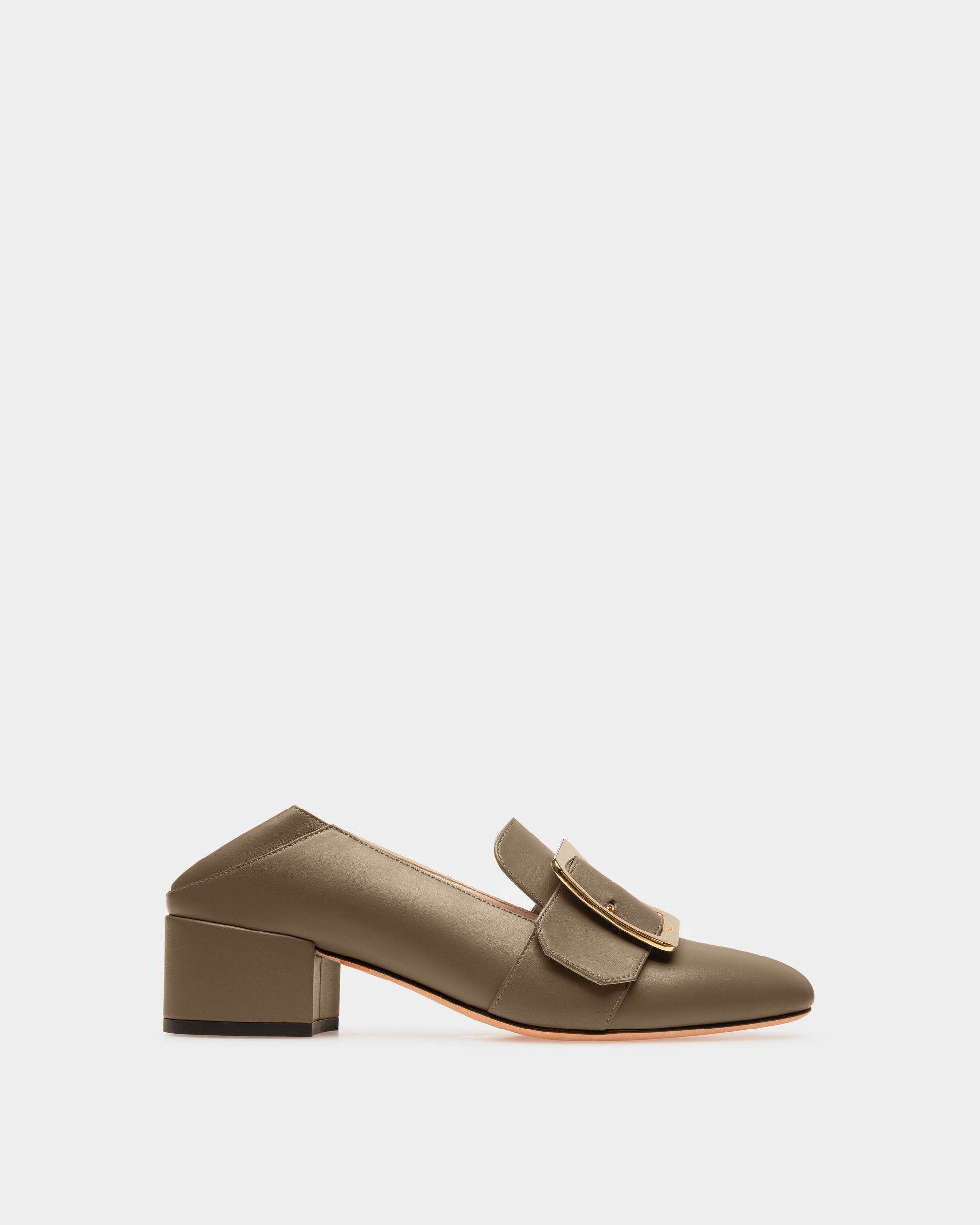 Janelle Décolleté In Pelle Grigio Talpa - Donna - Bally - 07