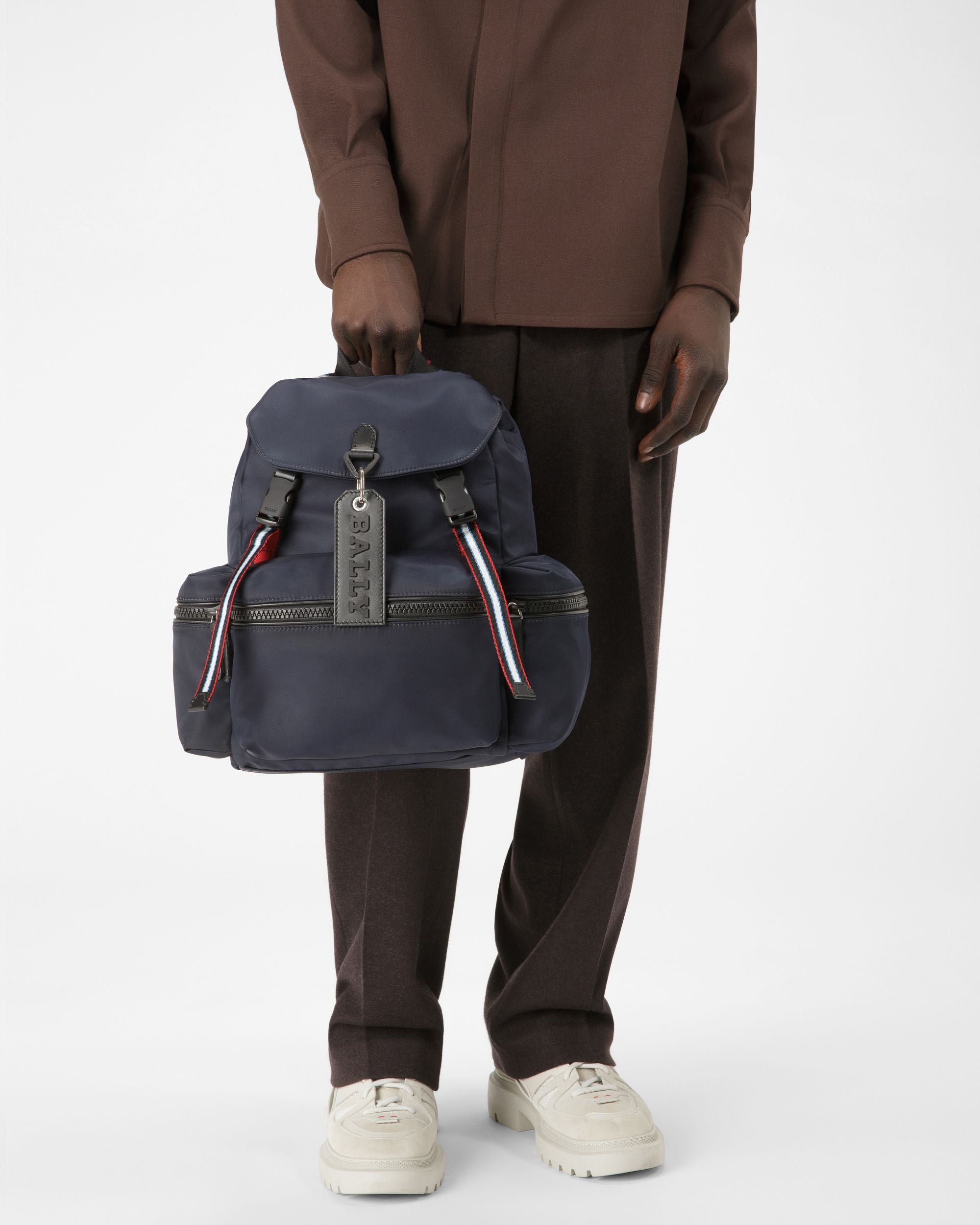 Crew Small Zaino In Nylon Navy - Uomo - Bally - 01