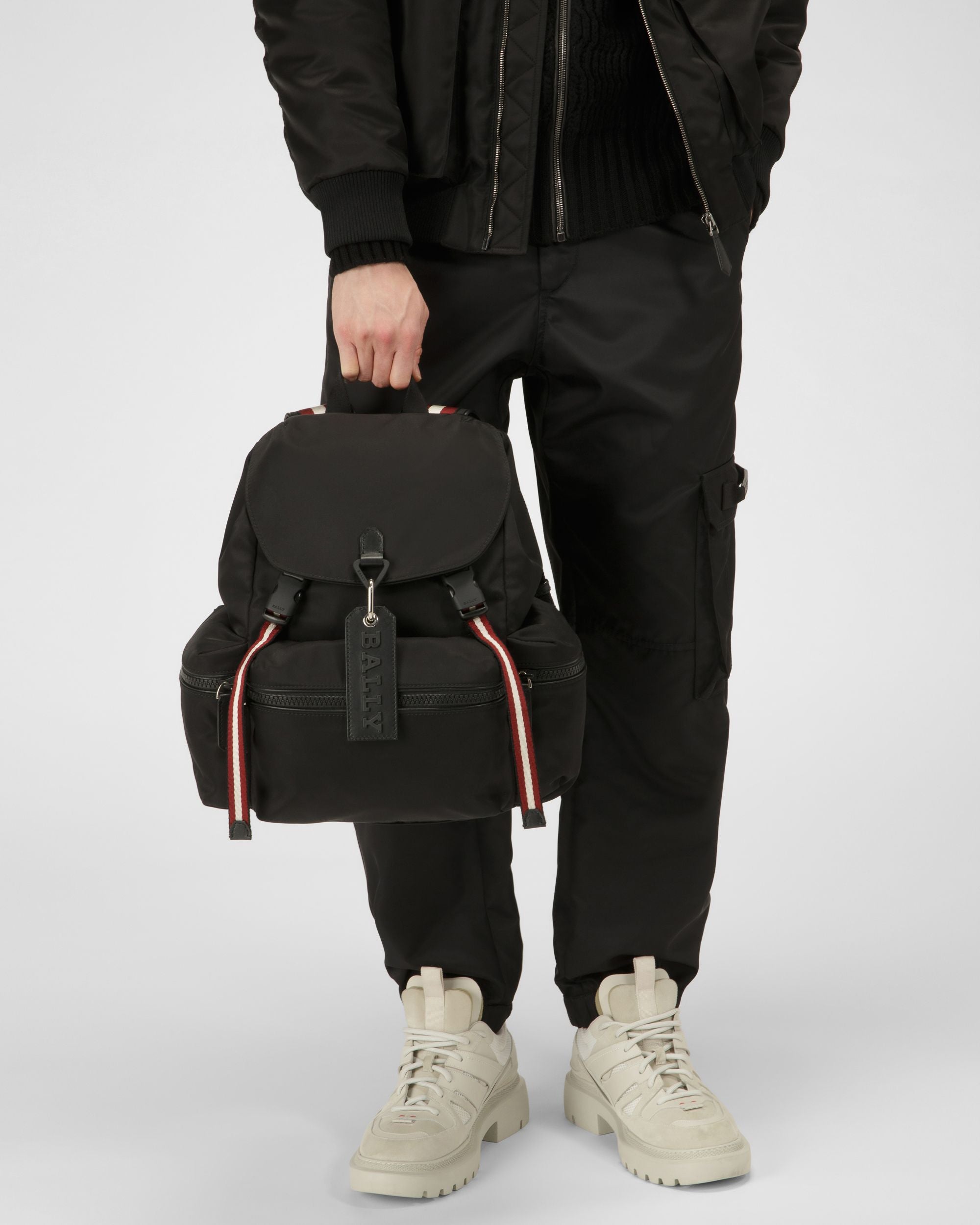 Crew Small Zaino In Nylon Nero - Uomo - Bally - 01