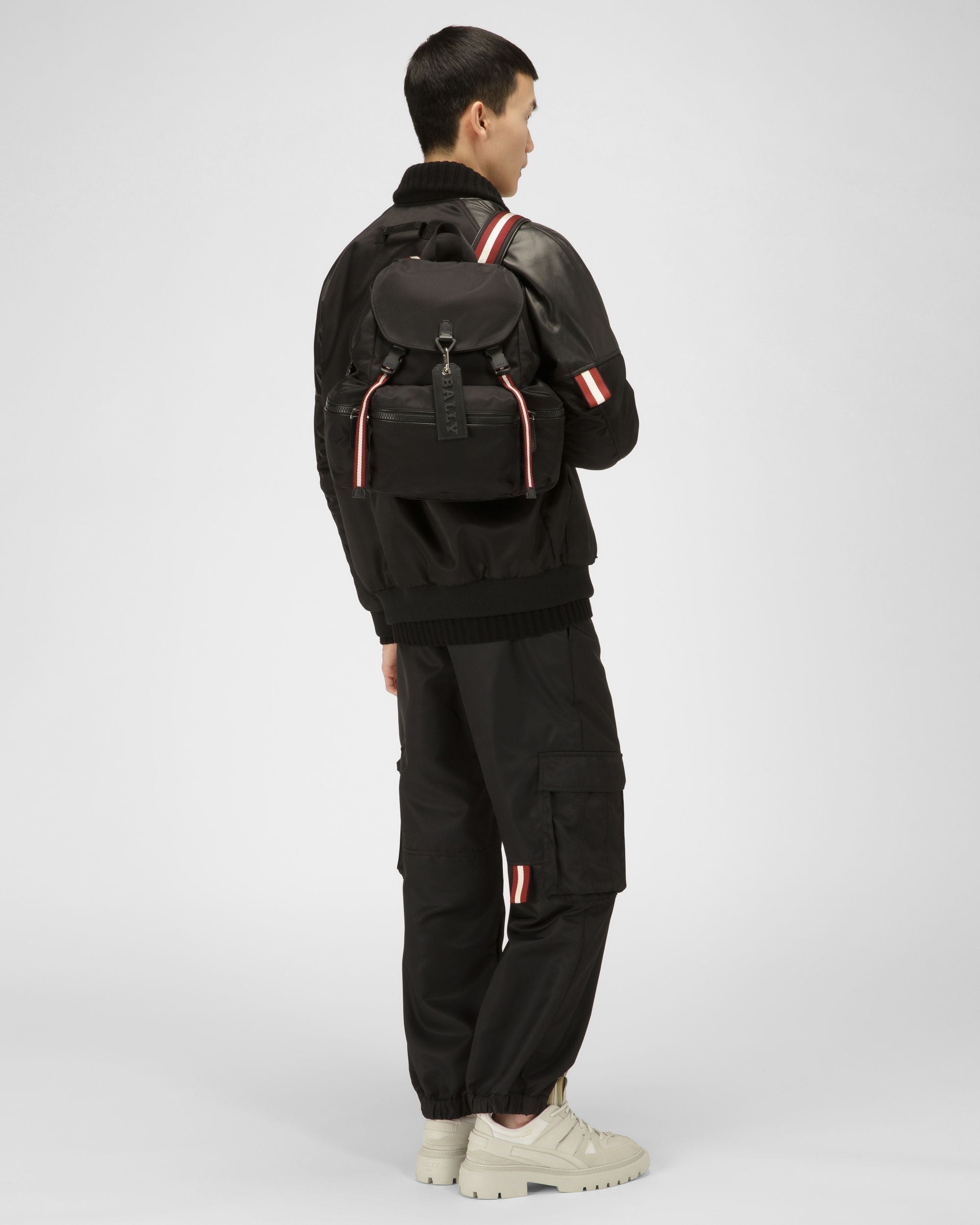 Crew Small Zaino In Nylon Nero - Uomo - Bally - 02
