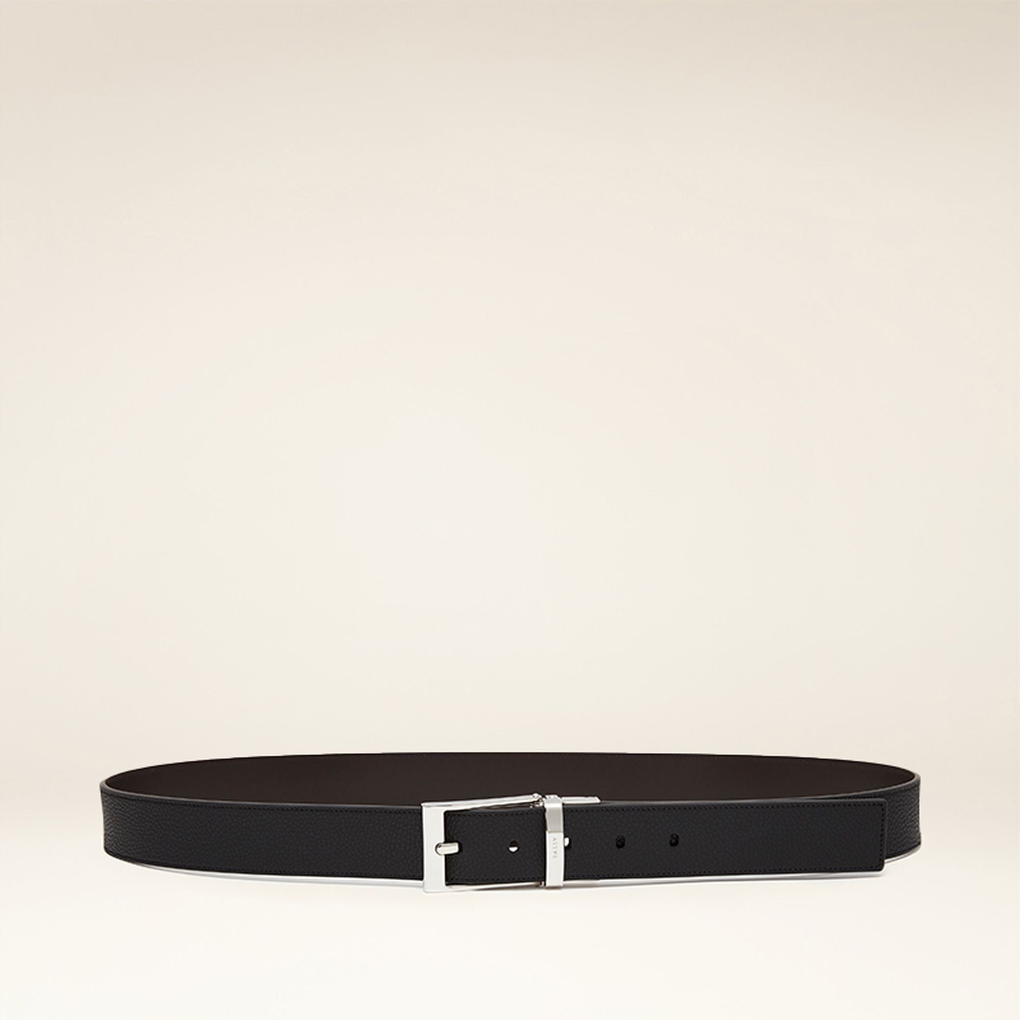 Cintura Regolabile E Reversibile In Pelle Nera - Uomo - Bally - 01