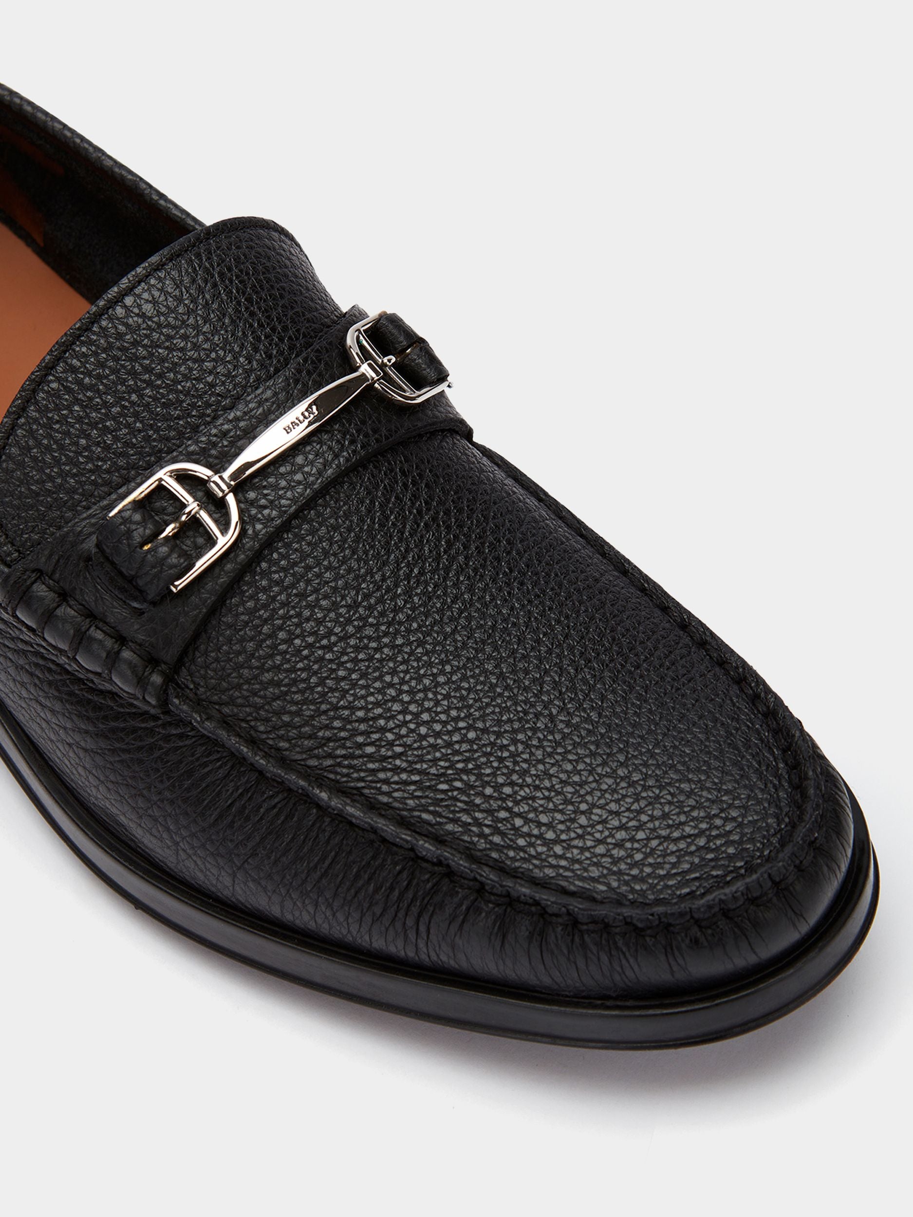 Mocassino In Pelle Granata Nera - Uomo - Bally - 05