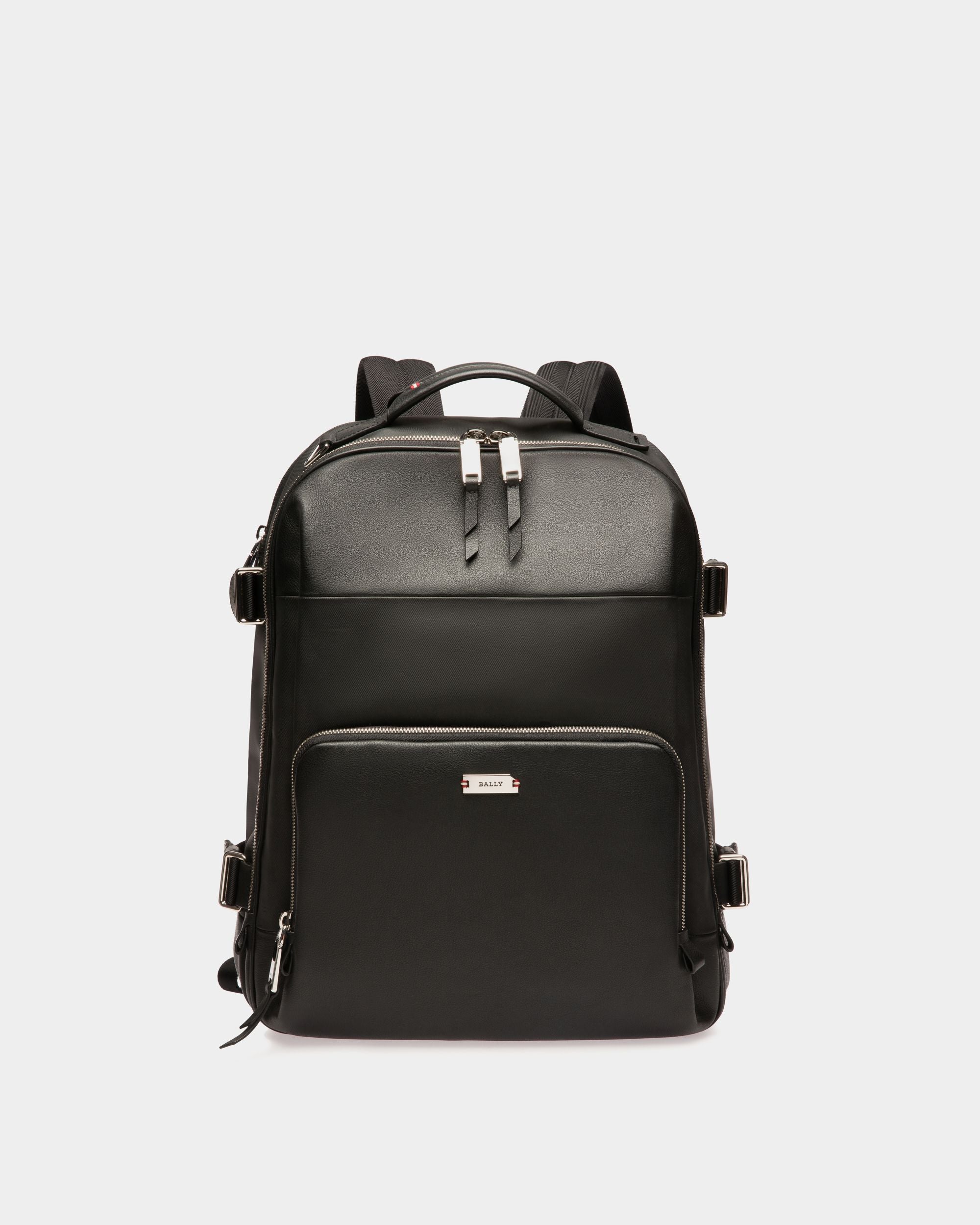 Veltan Zaino Nero In Tela E Pelle Con Coating - Uomo - Bally - 01